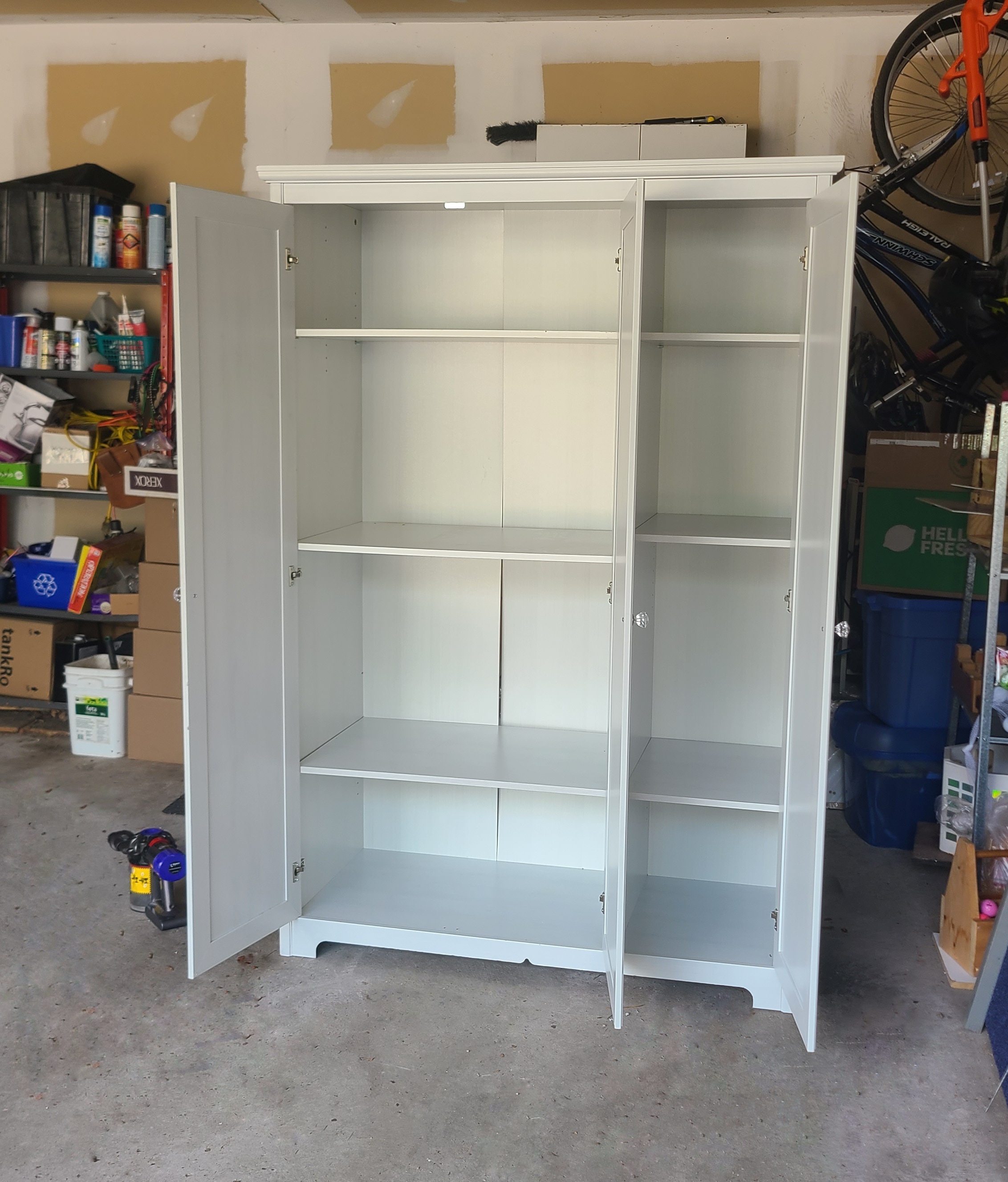 IKEA Aspelund white wardrobe with mirror - photo 4