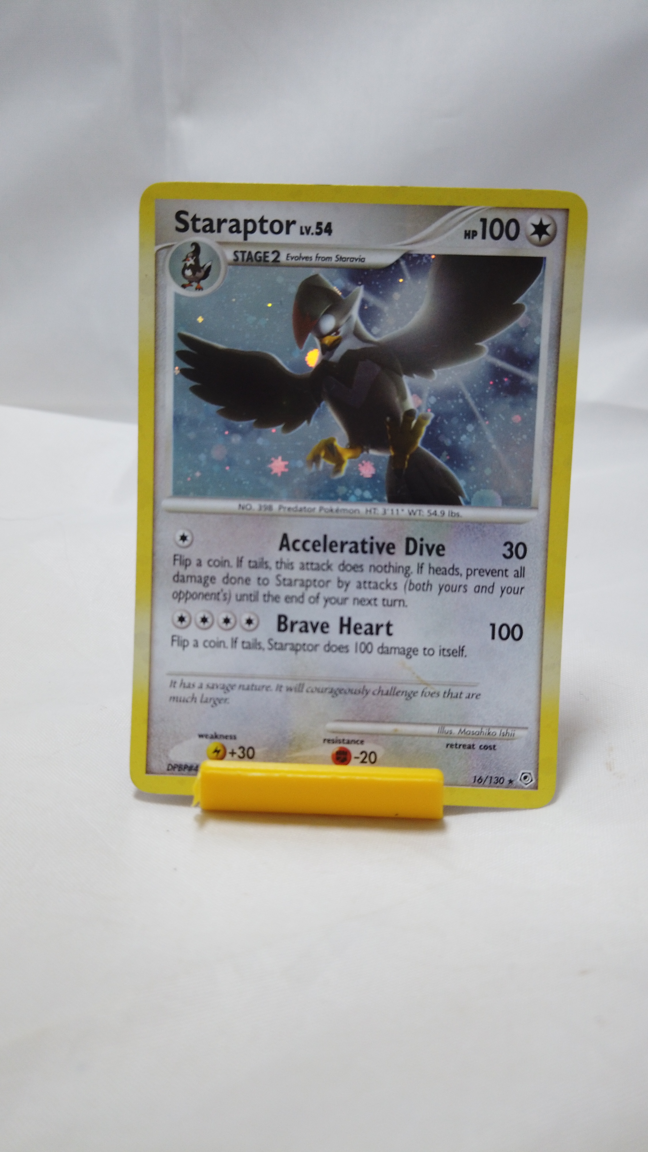 Pokemon Staraptor 016/130 Diamond & Pearl Holo Rare Played