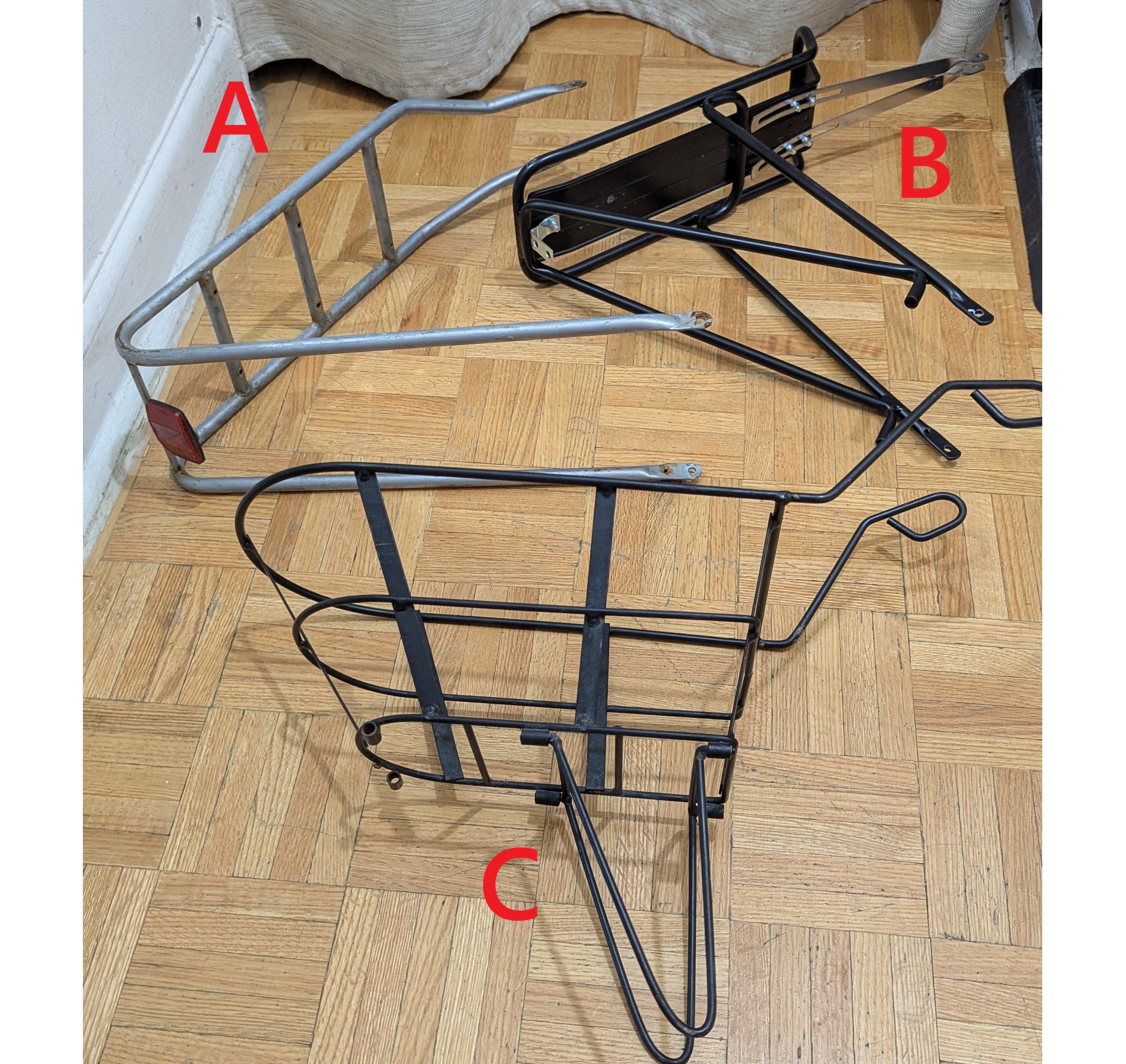 Used Rear Bike Rack Mountain Bike Cargo Rack, Bicycle basket