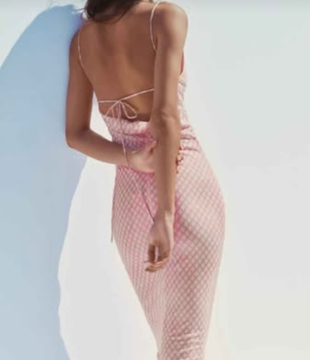 ZARA PRINTED TULLE SLIP DRESS