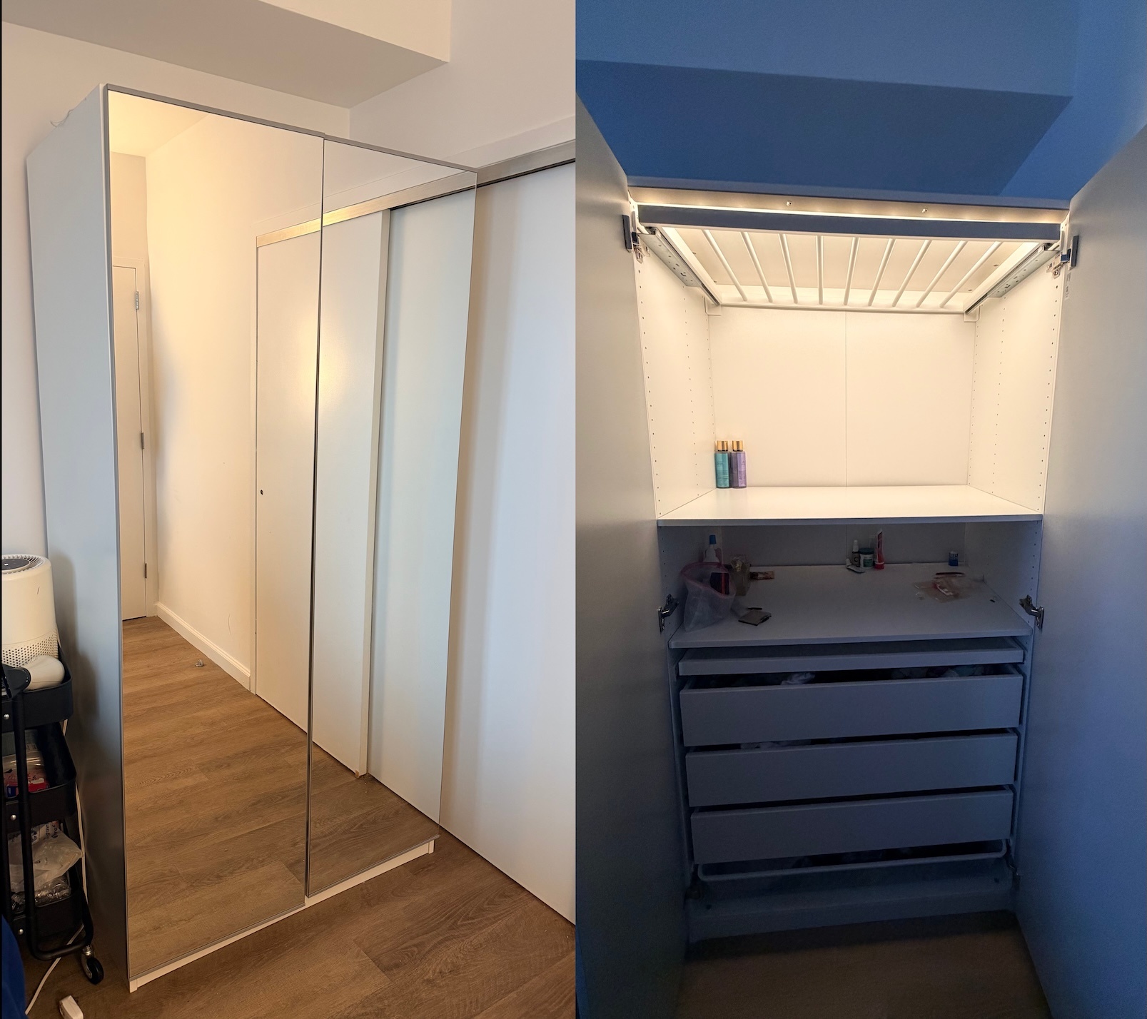 Wardrobe with Mirror Doors - IKEA PAX