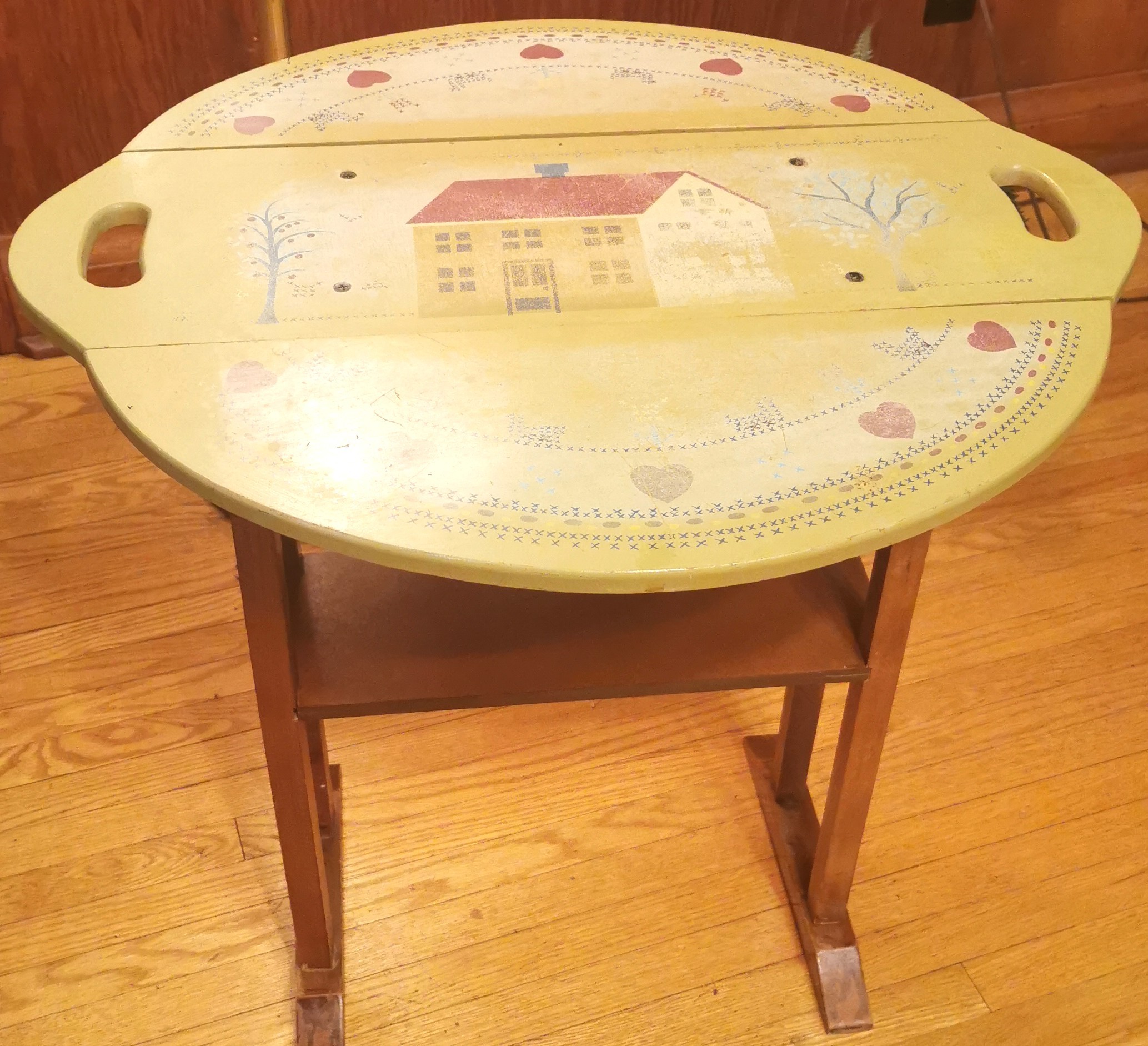 1989 Carol Wright Sales Drop Leaf Country Accent Table - photo 5