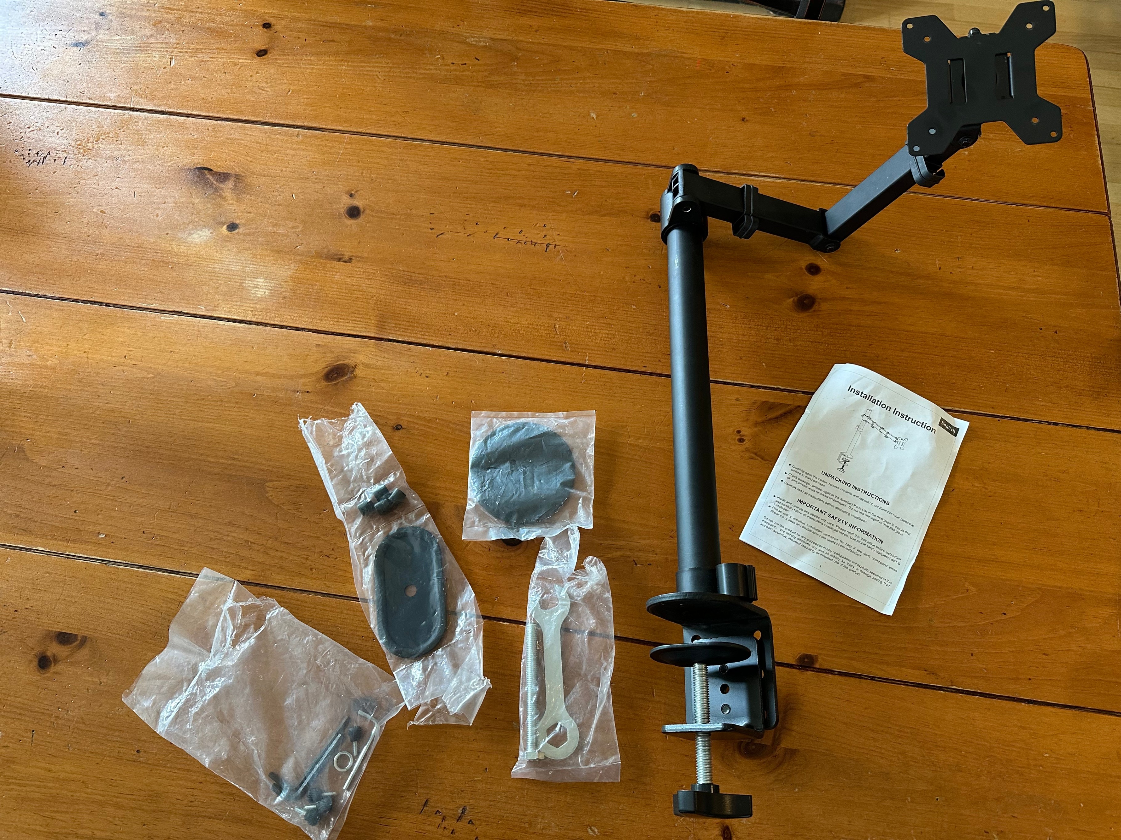 Black Single Monitor Desk Mount Stand