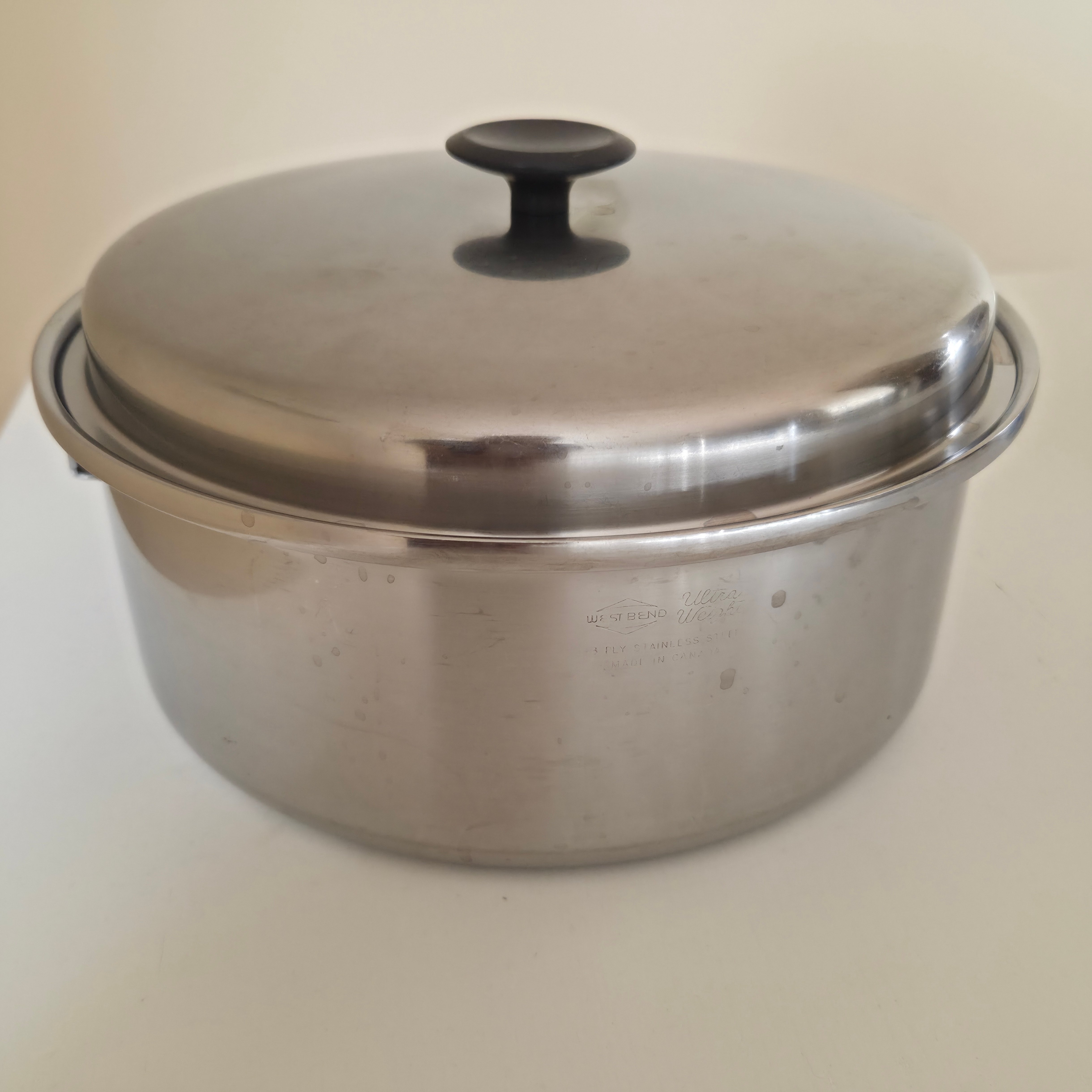 Vintage WEST BEND Ultra Weight 3 Ply Stainless Steel Saucepan