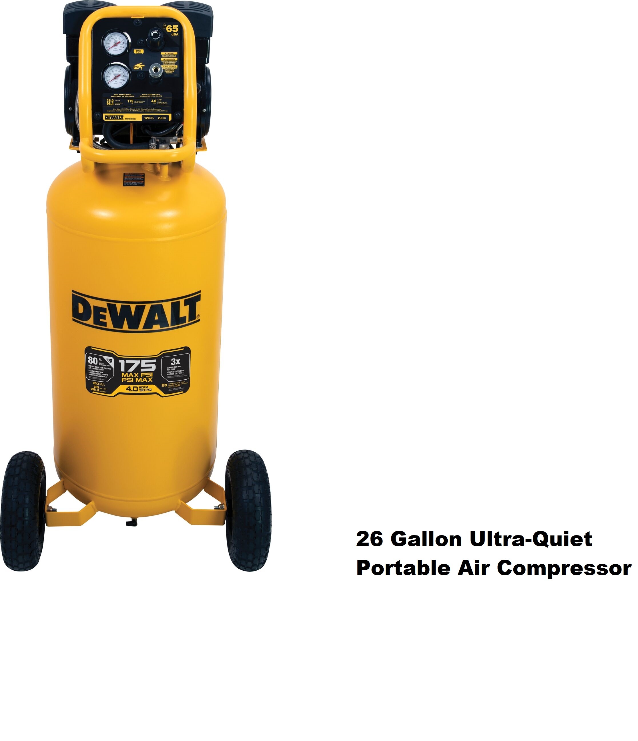 26 Gallon Ultra-Quiet Portable Air Compressor