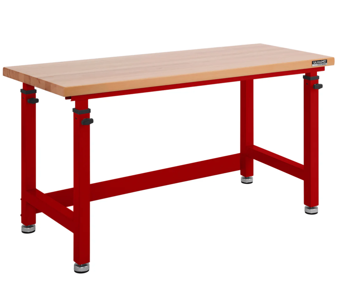 ULTRAHD Seville Classics Workbench - 60" Wide - RED BASE