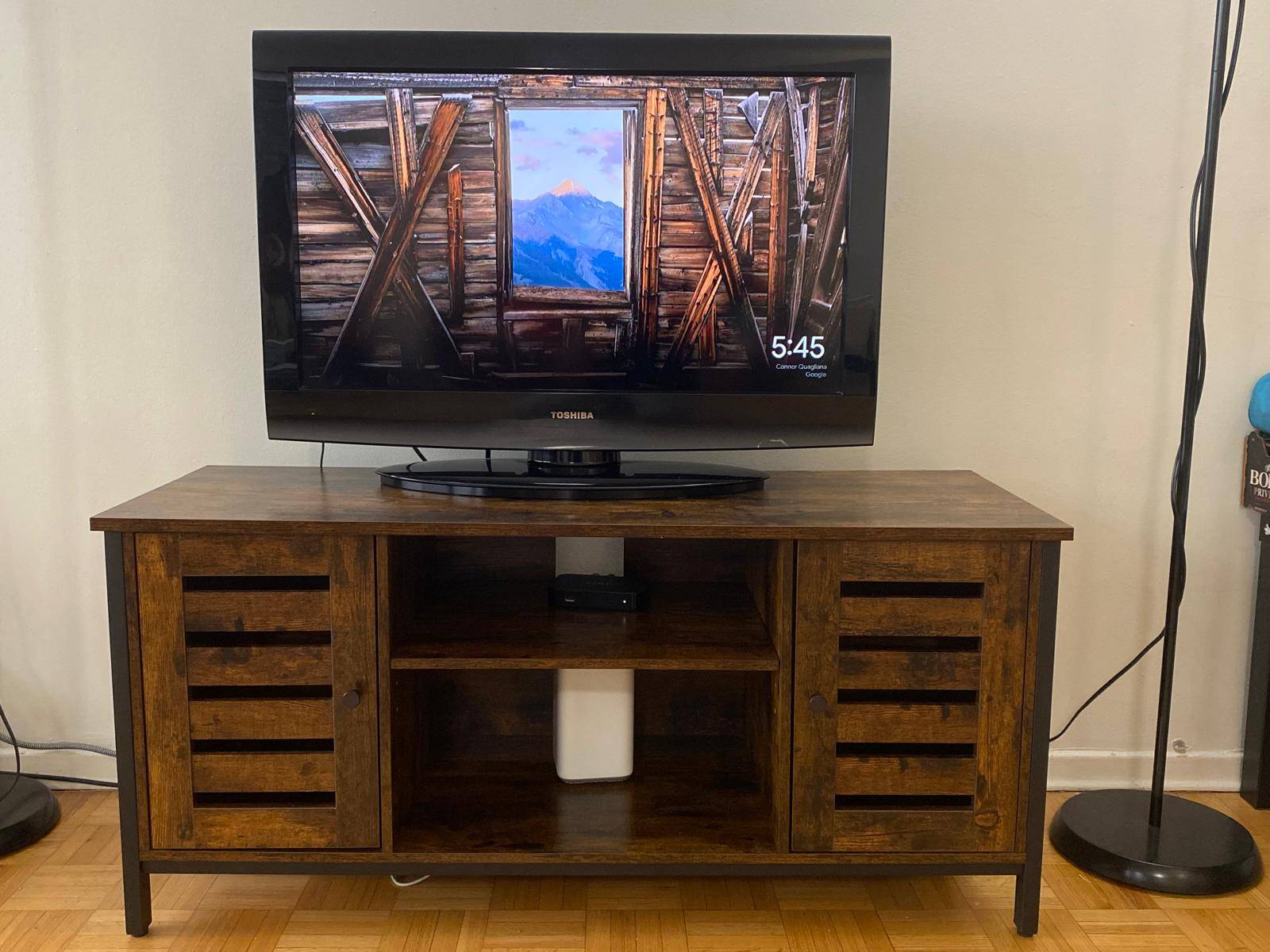 Rustic Brown TV Stand – 2 Shelves for up to 50"  TV