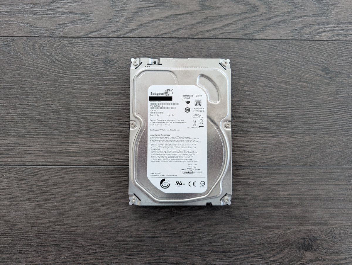 Seagate Barracuda Green 2TB HDD SATA hard disk