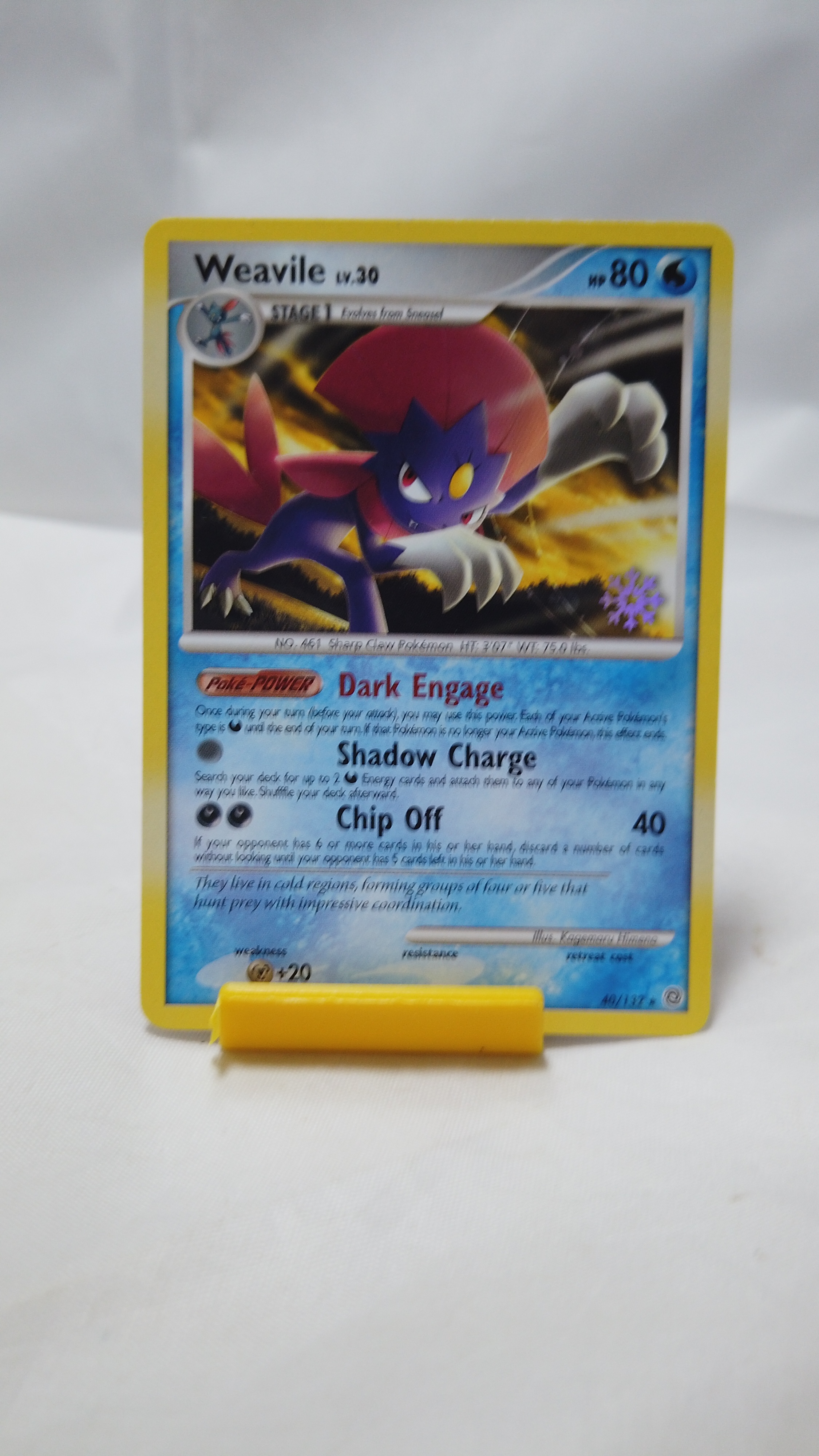 Pokemon Weavile 040/130 Diamond & Pearl Reverse Holo Played