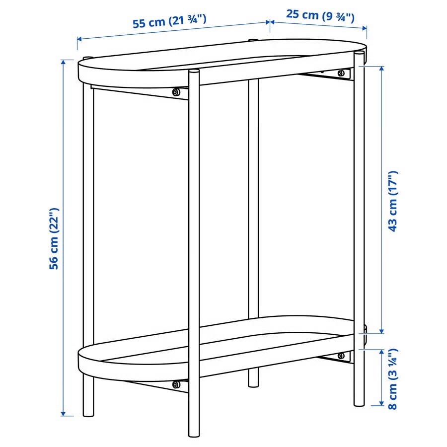 OLIVBLAD Plant stand, indoor/outdoor black, 56 cm (22 ") - photo 2