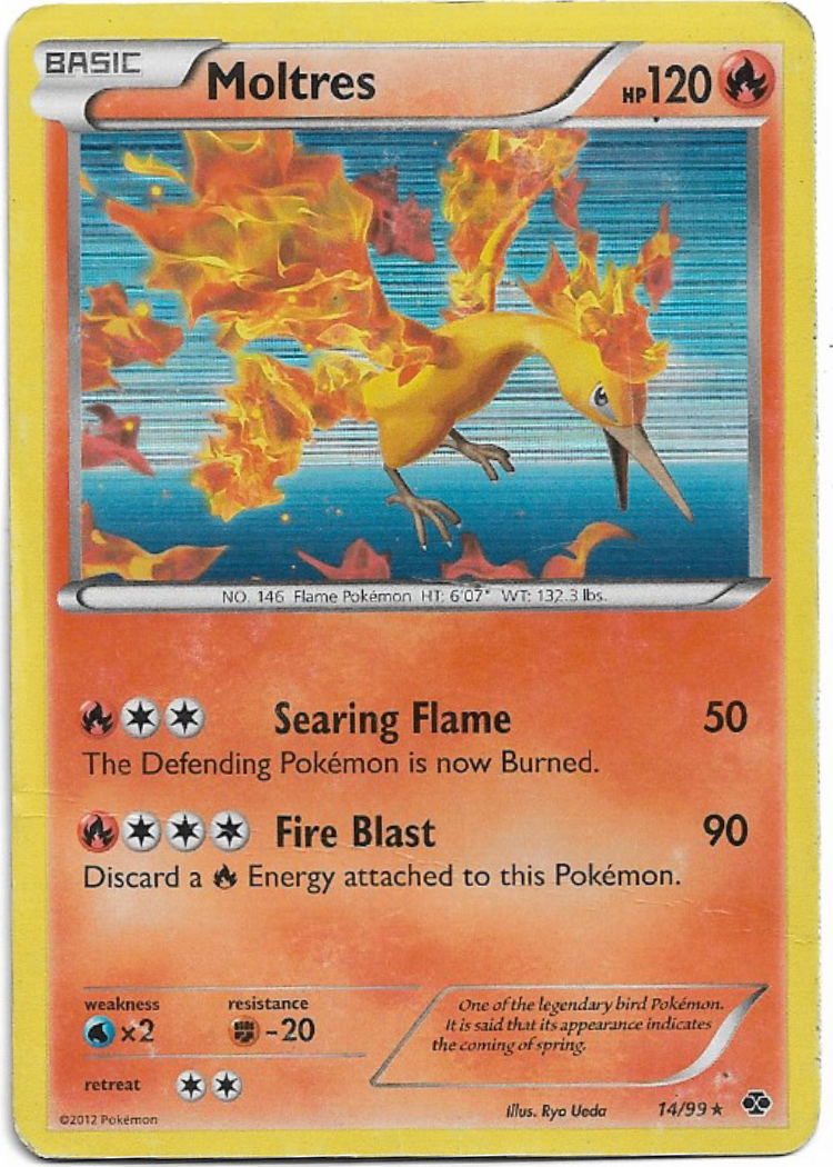 Pokemon Moltres 14/99 Next Destinies Holo Rare DMG
