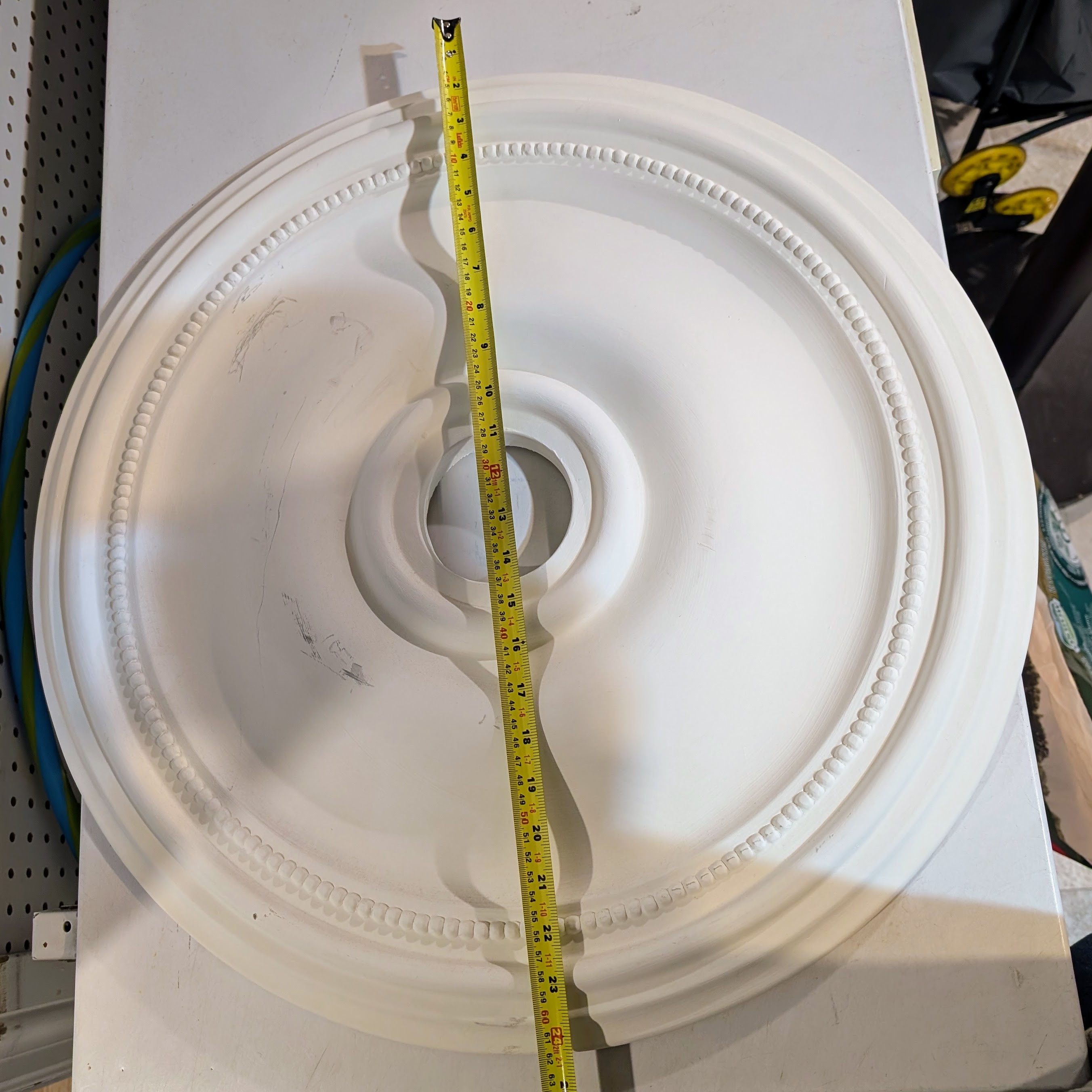 White Decorative Ceiling Medallion 24" - photo 3