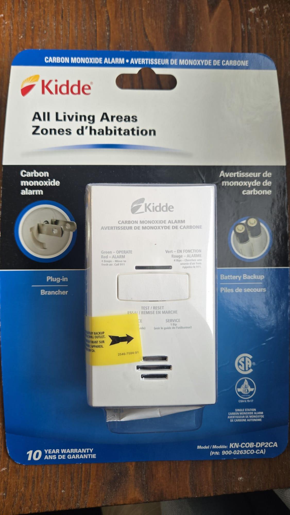 Kidde 900-0263CO-CA Plug-in Carbon Monoxide Alarm