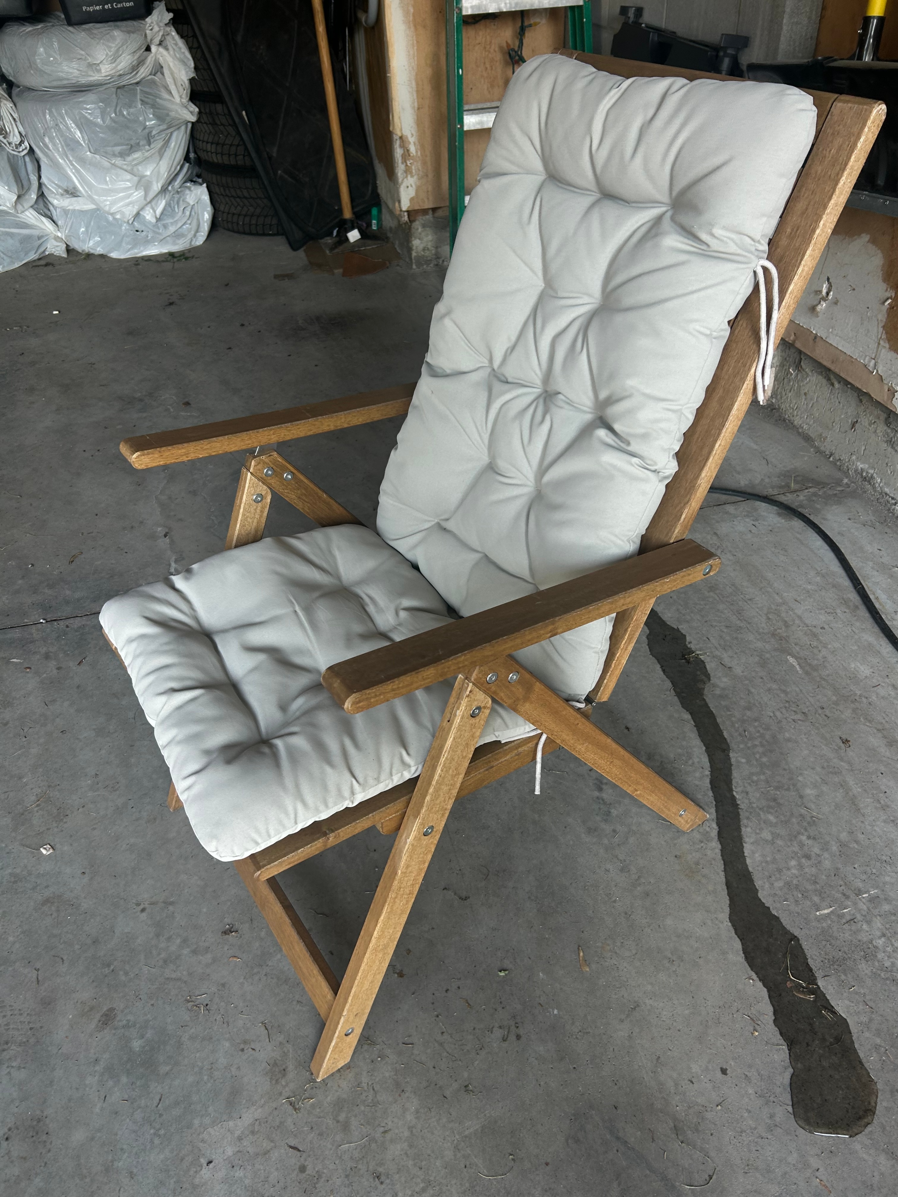 IKEA NÄMMARÖ Reclining Acacia solid wood chair