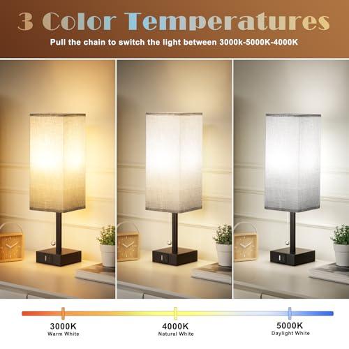 Bedside Lamp Set of 2 - USB-A + USB-C, 3 Colour Temps - photo 5
