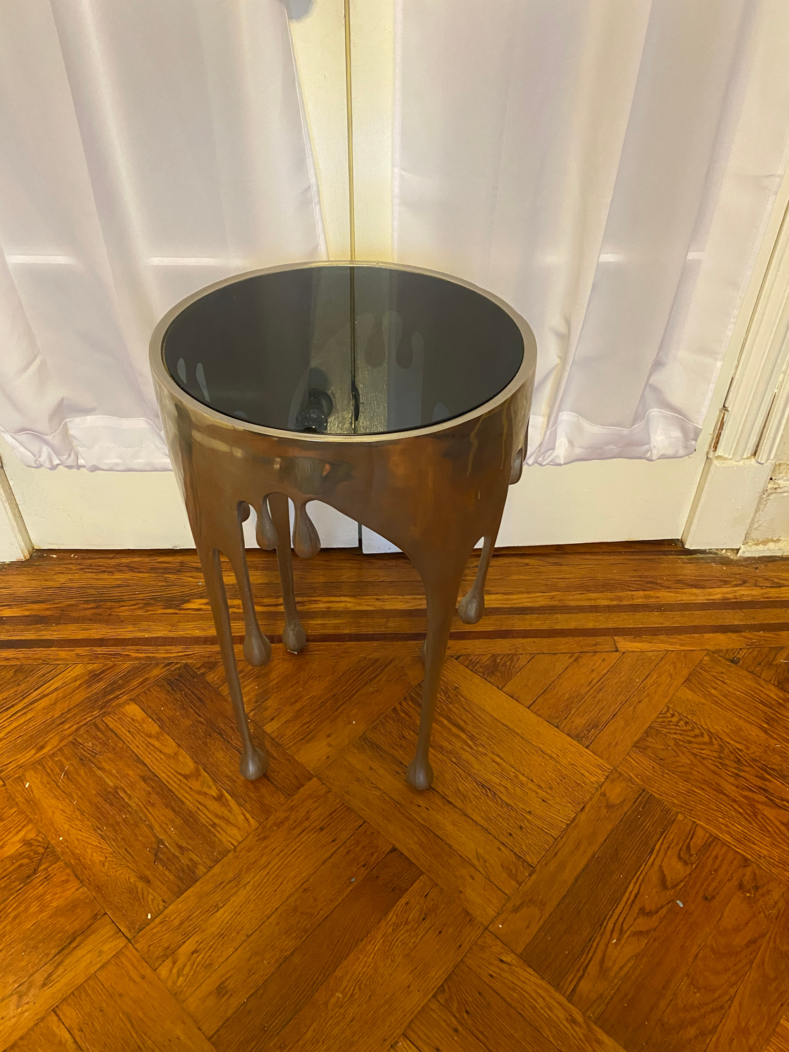 Deco 79 Side Table Melting Design & Shaded Glass Top - photo 3