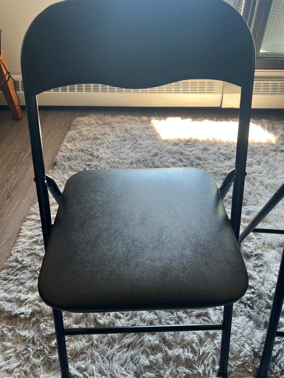 Black Folding Chairs (Set of 2)
