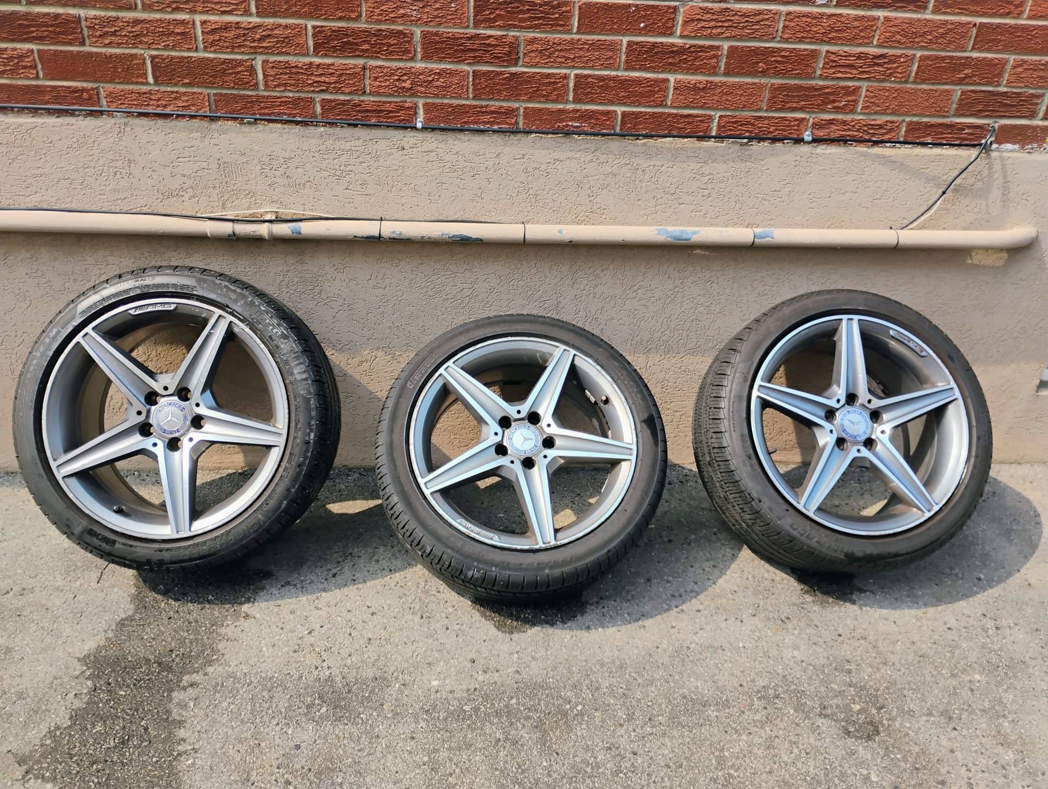 Set of 3 - Mercedes 5 Star AMG Aluminum 18" Rims