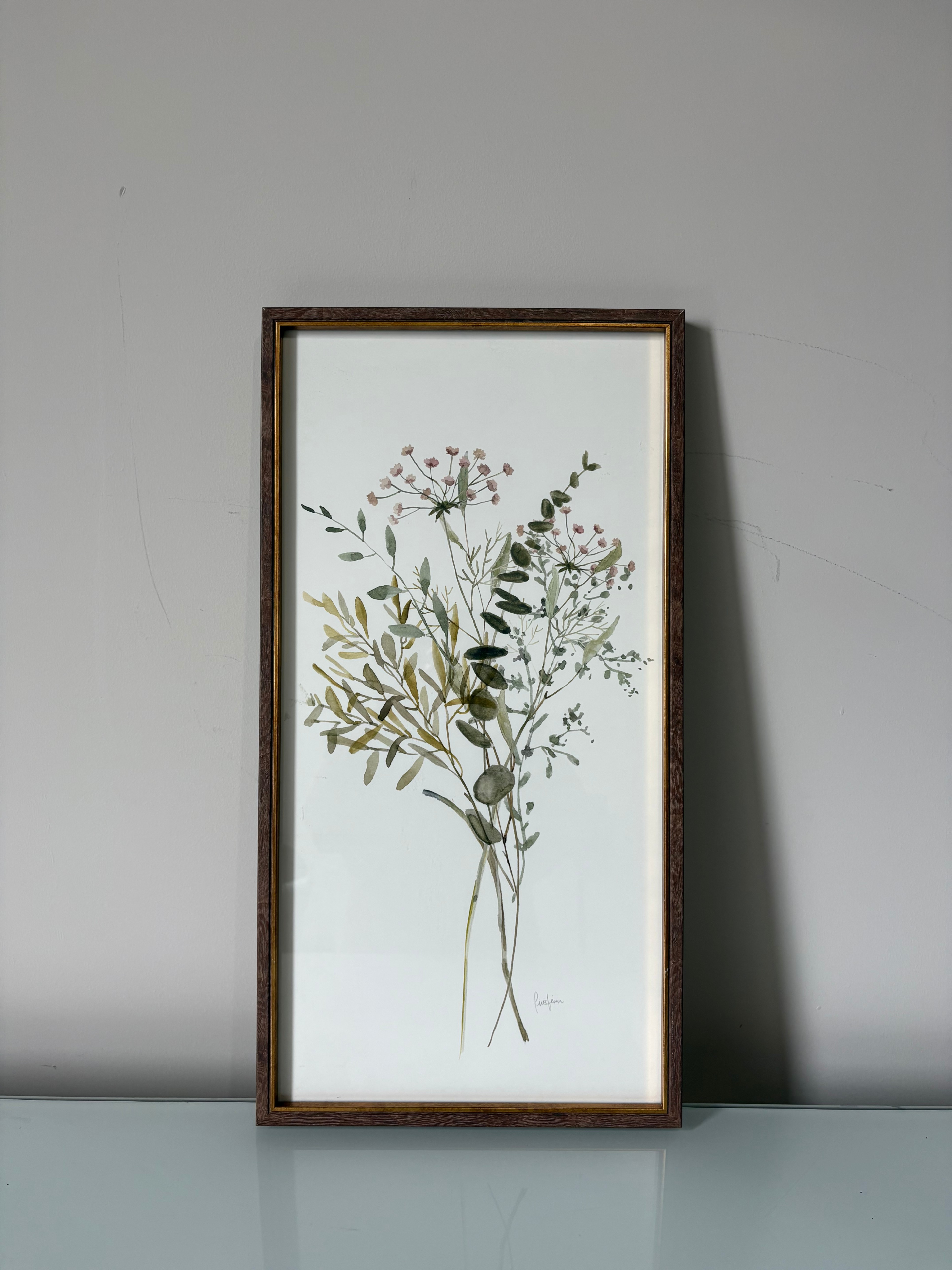 Framed Watercolor Botanical Wall Art