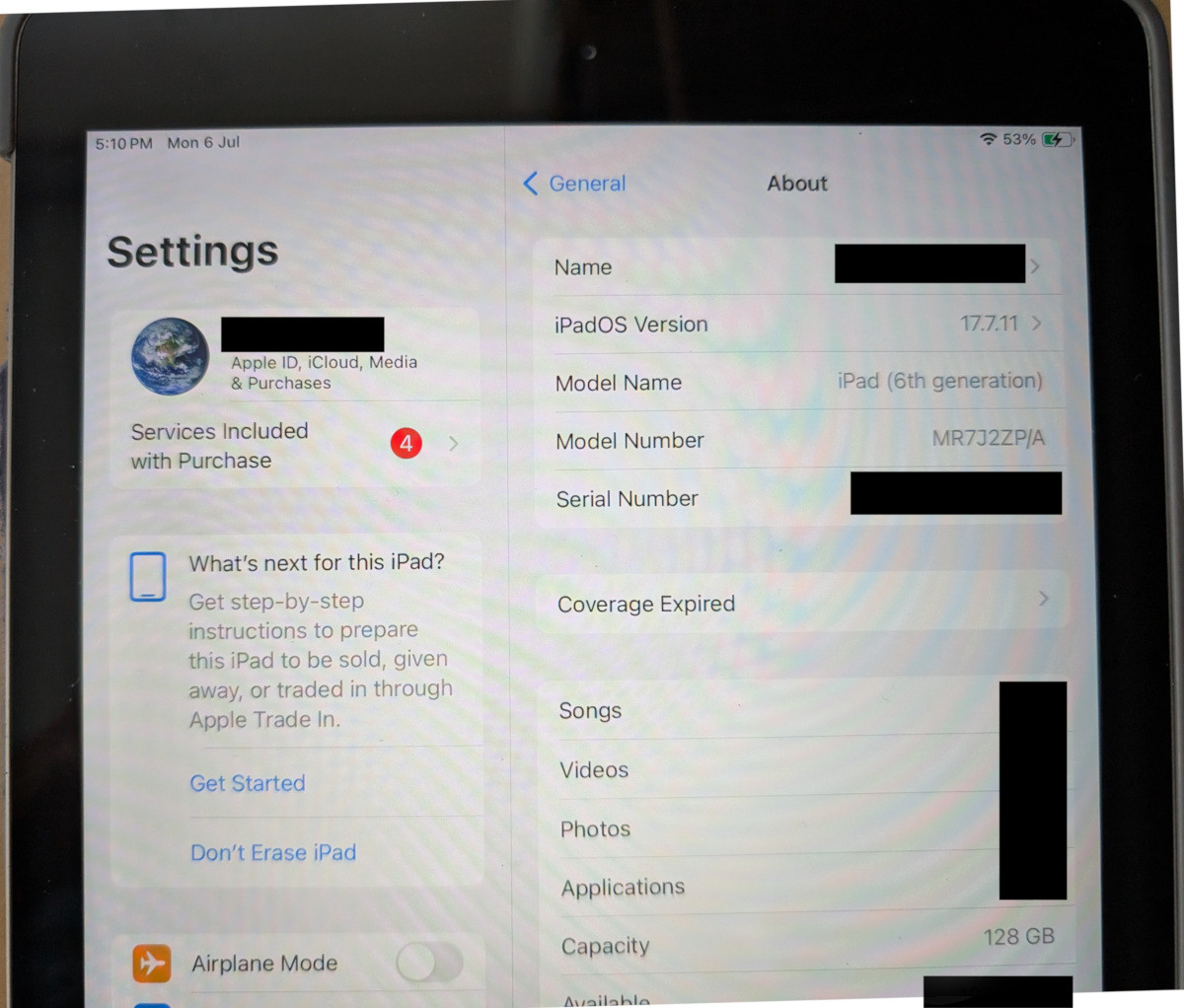 Apple iPad 6th gen 128GB WiFi, w/case, USB-C to Lightning cable - photo 2