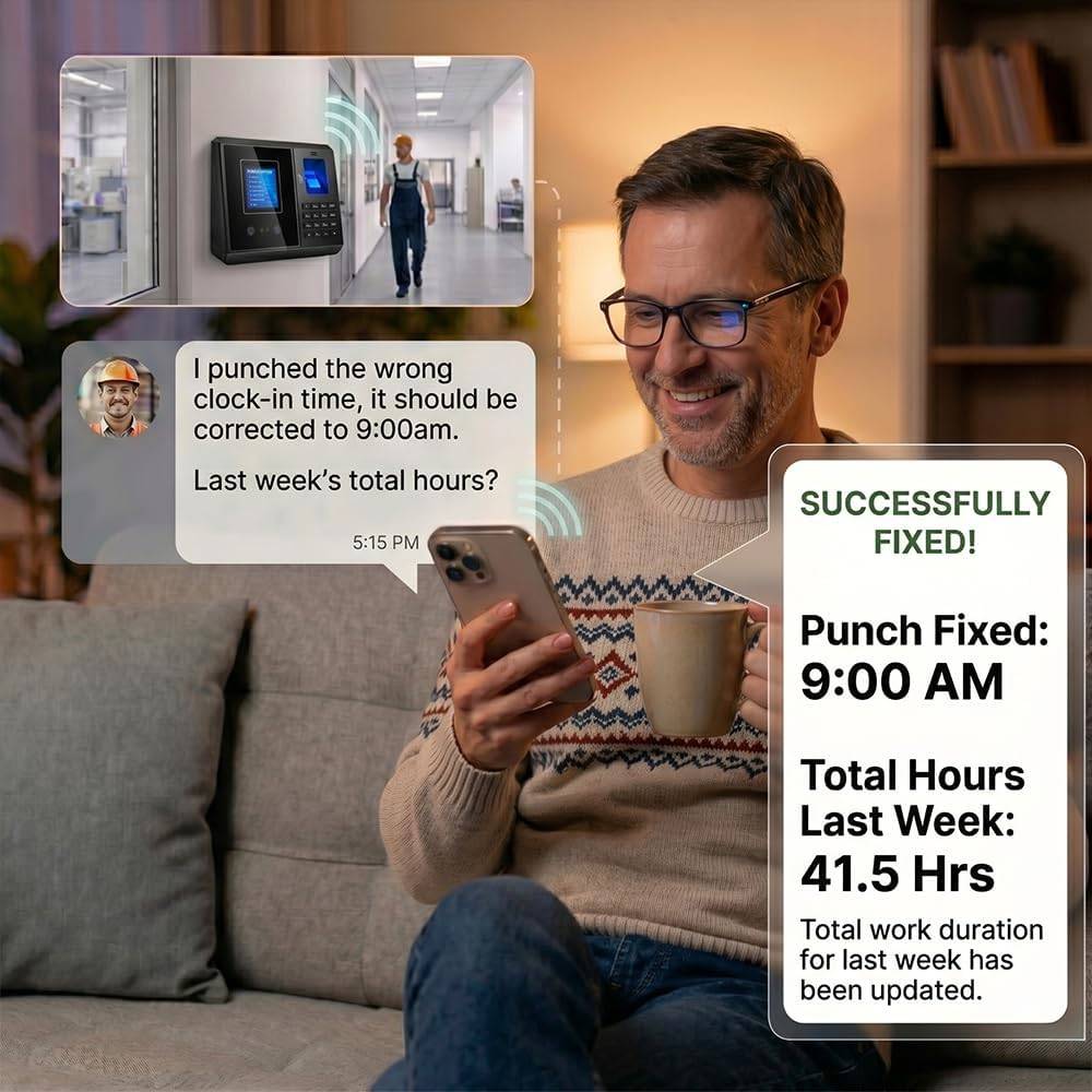 Fingerprint & Face Time Clock for Small Business - photo 3
