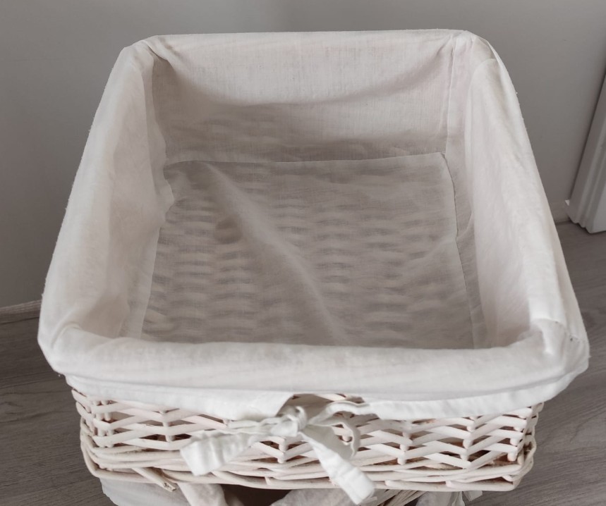 Set of 4 Wicker Storage Baskets White - photo 2