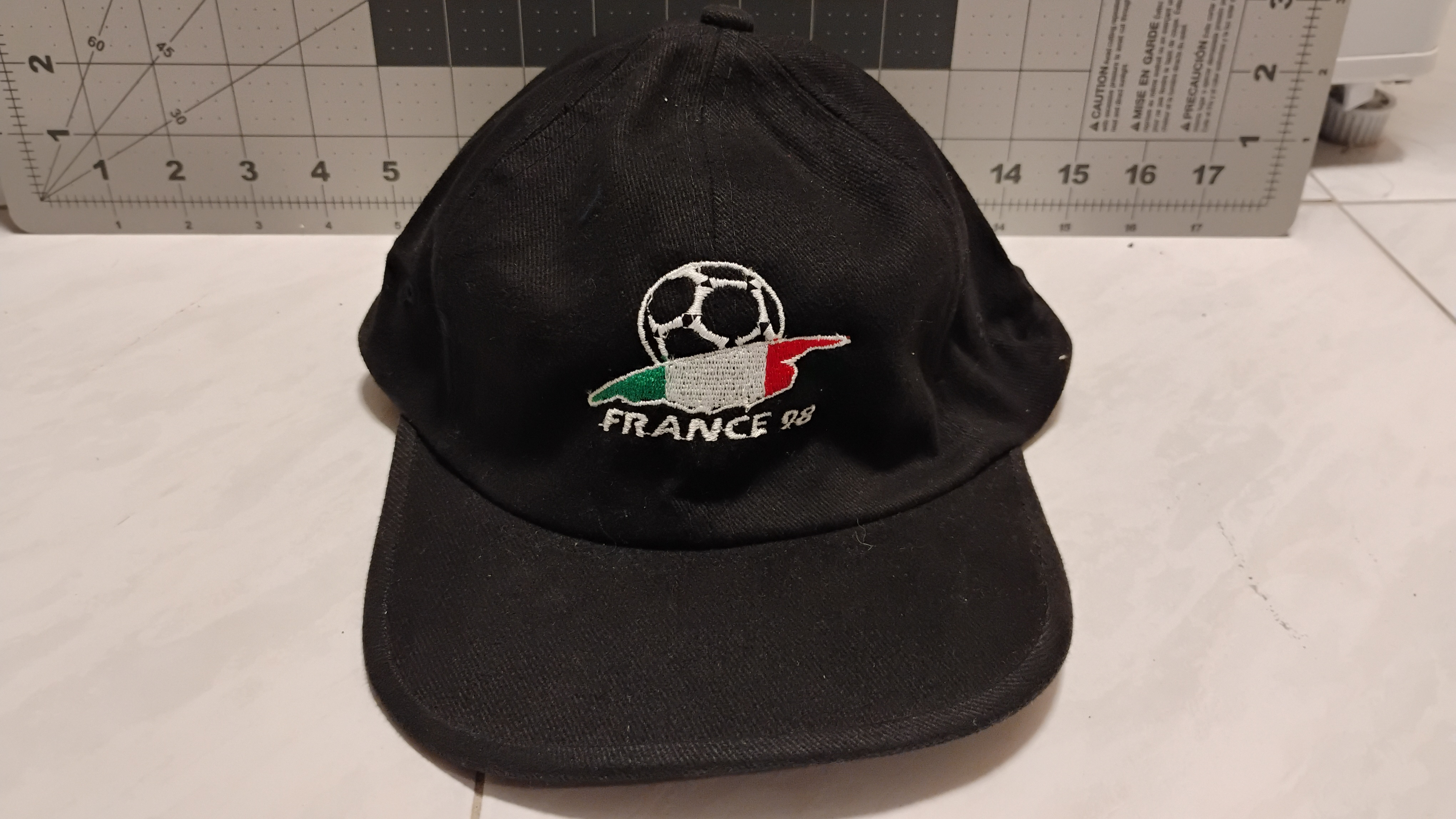 FIFA World 98 Italy Hat With Cloth Strap Black Version