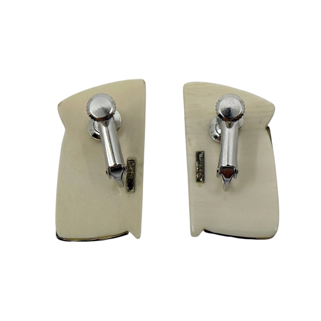 Vintage Sterling silver bone earrings - GM1005 - photo 3