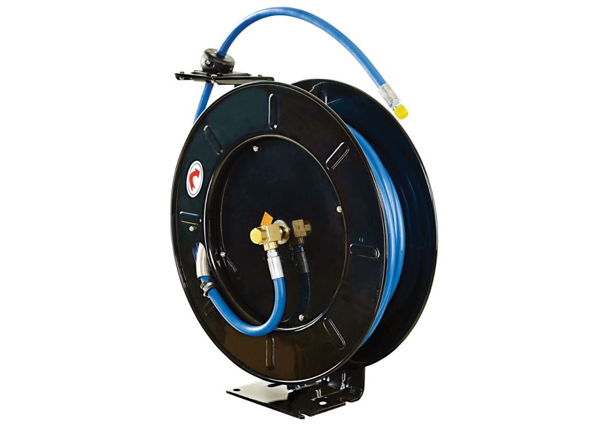 3/8 in. x 50 ft Retractable Pressure Washer Hose Reel