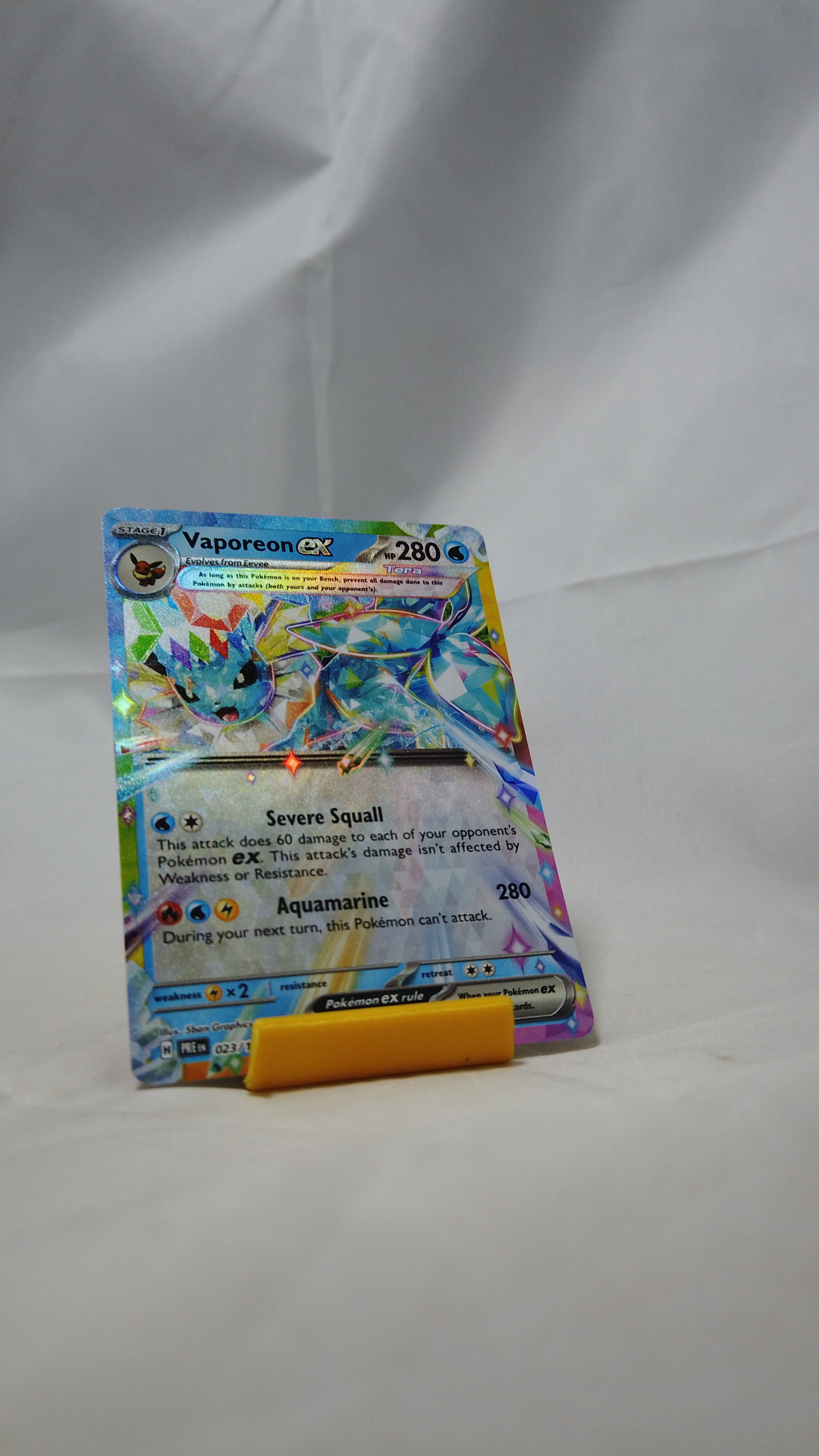 Pokemon Vaporeon ex Tera 23/131 Prismatic Evolutions Card Double