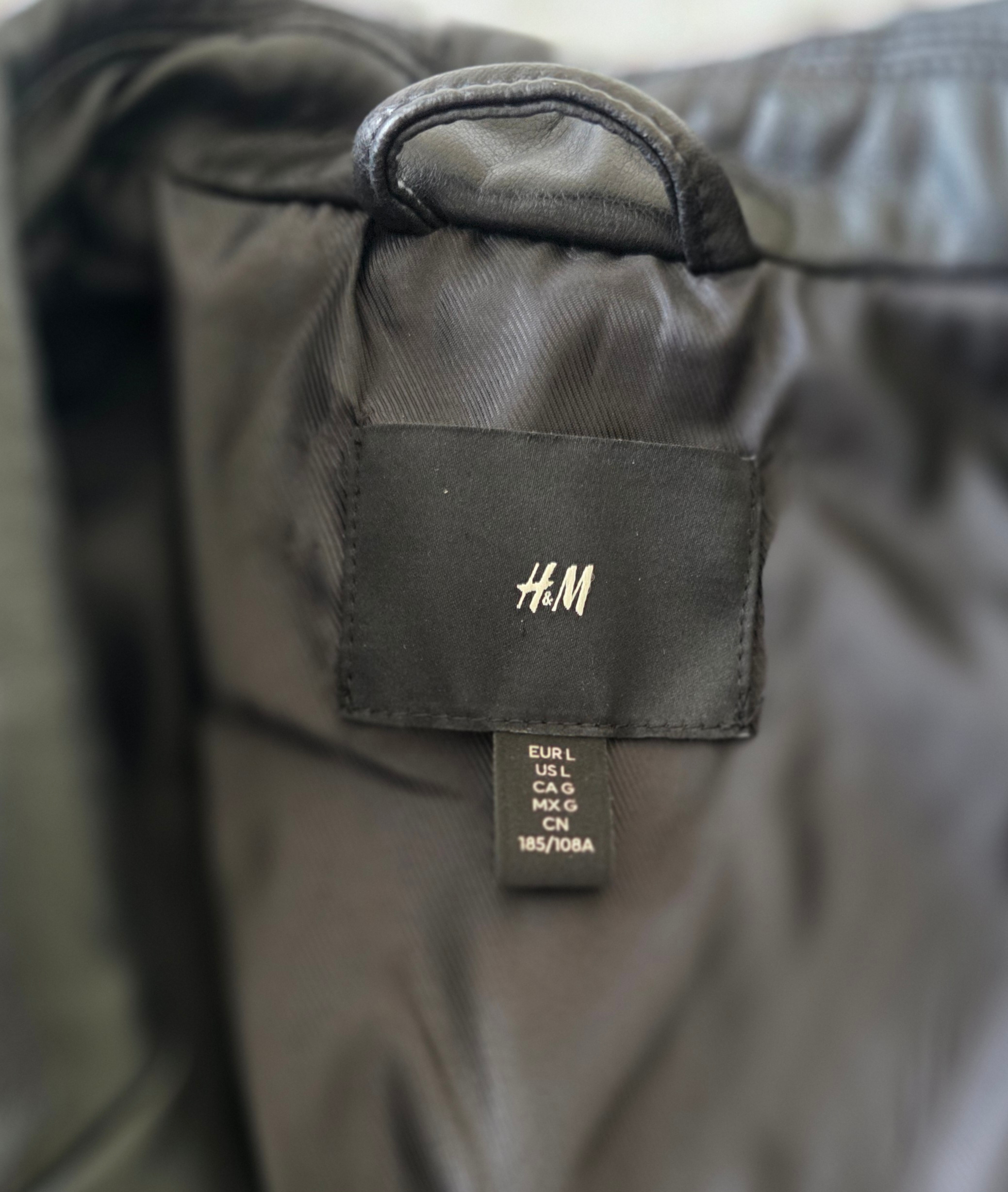 Men's H&M Polyurethane/Leather Look Biker Jacket-BRAND NEW - photo 5