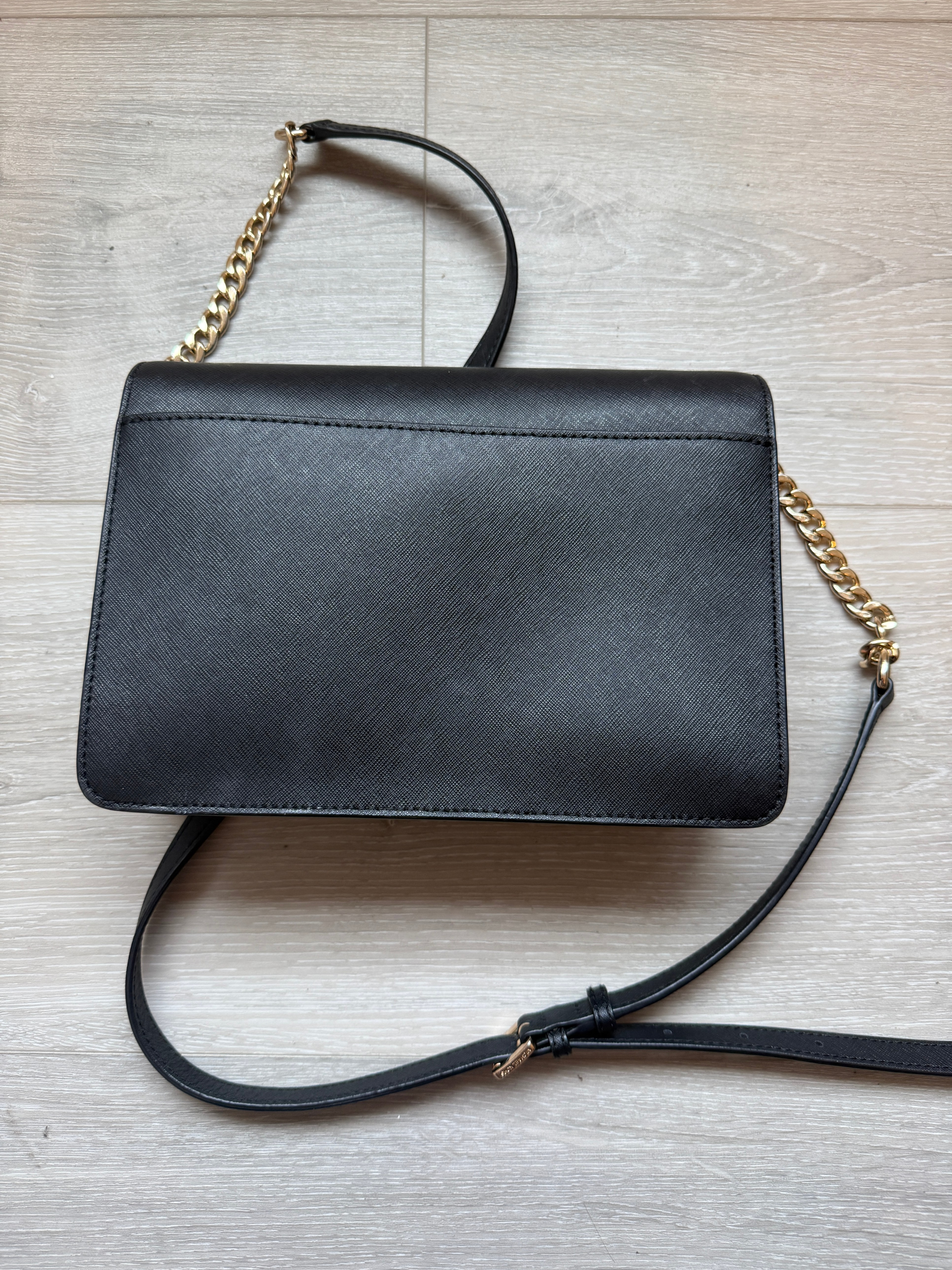 Michael Kors Black Saffiano Leather Chain Crossbody Purse - photo 4
