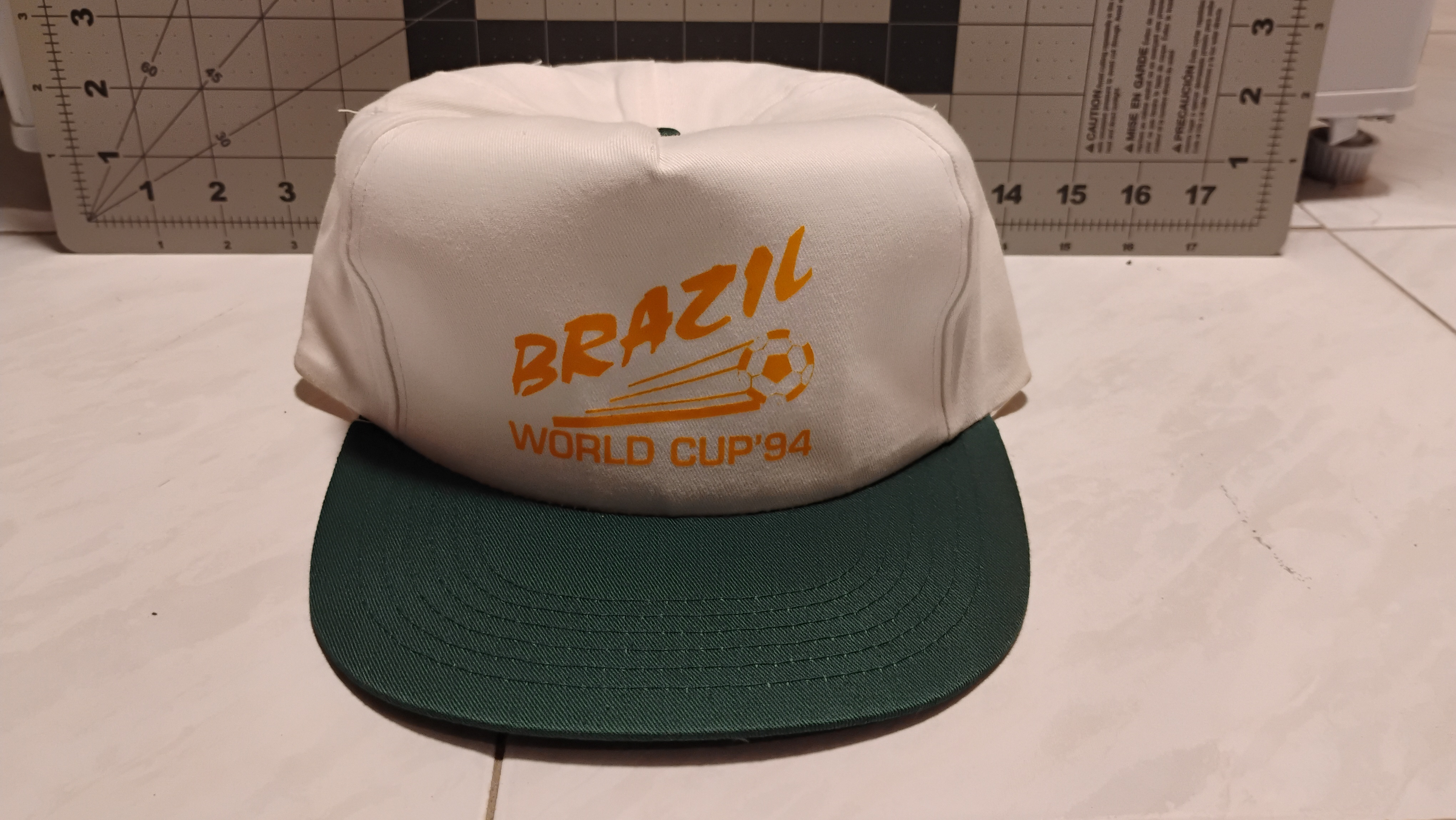 FIFA World Cup 94 Brazil Snapback Hat Yellow Writing