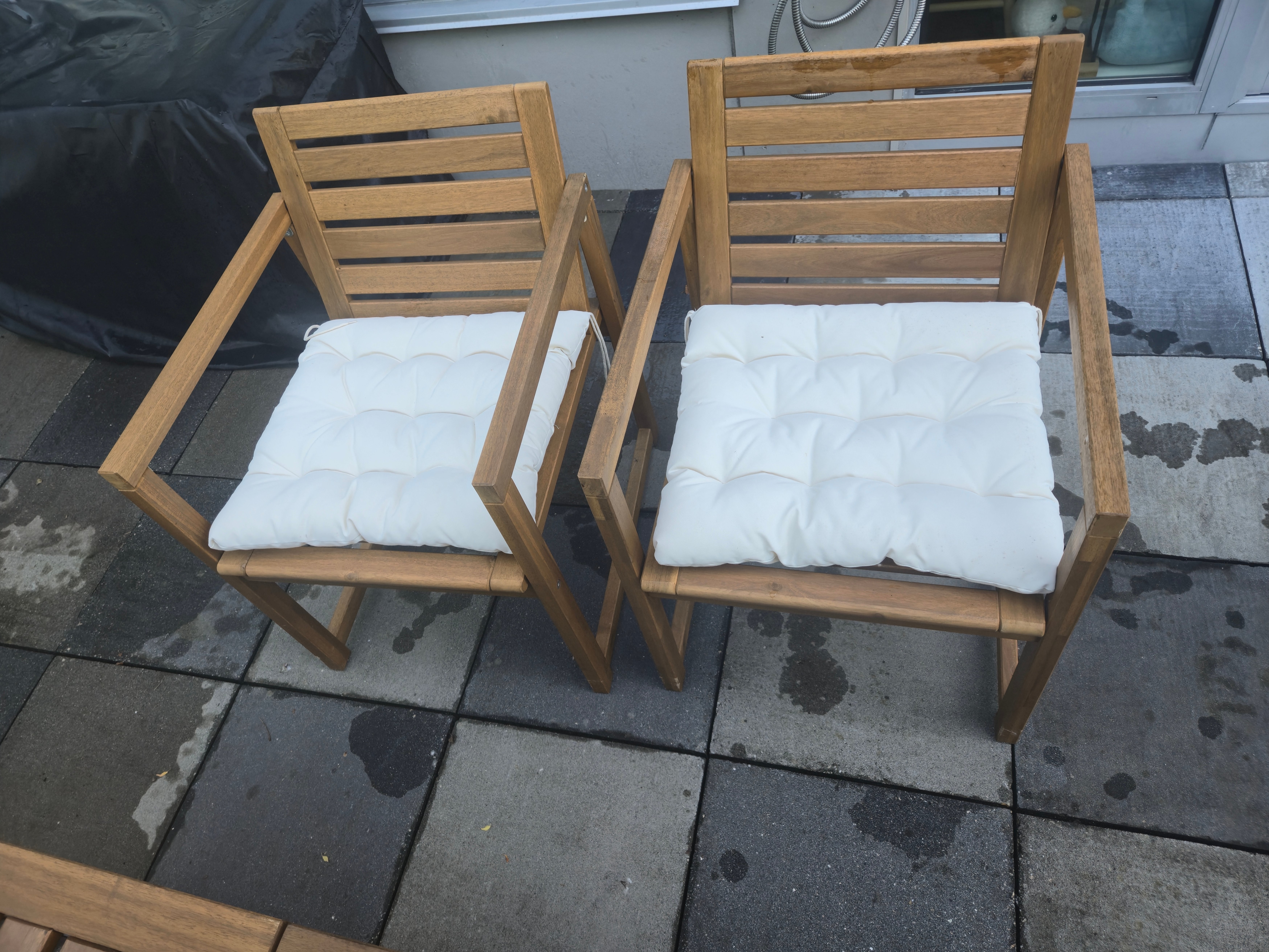 Ikea NÄMMARÖ Table, 2 chairs, bench, chair cushion and cover - photo 2