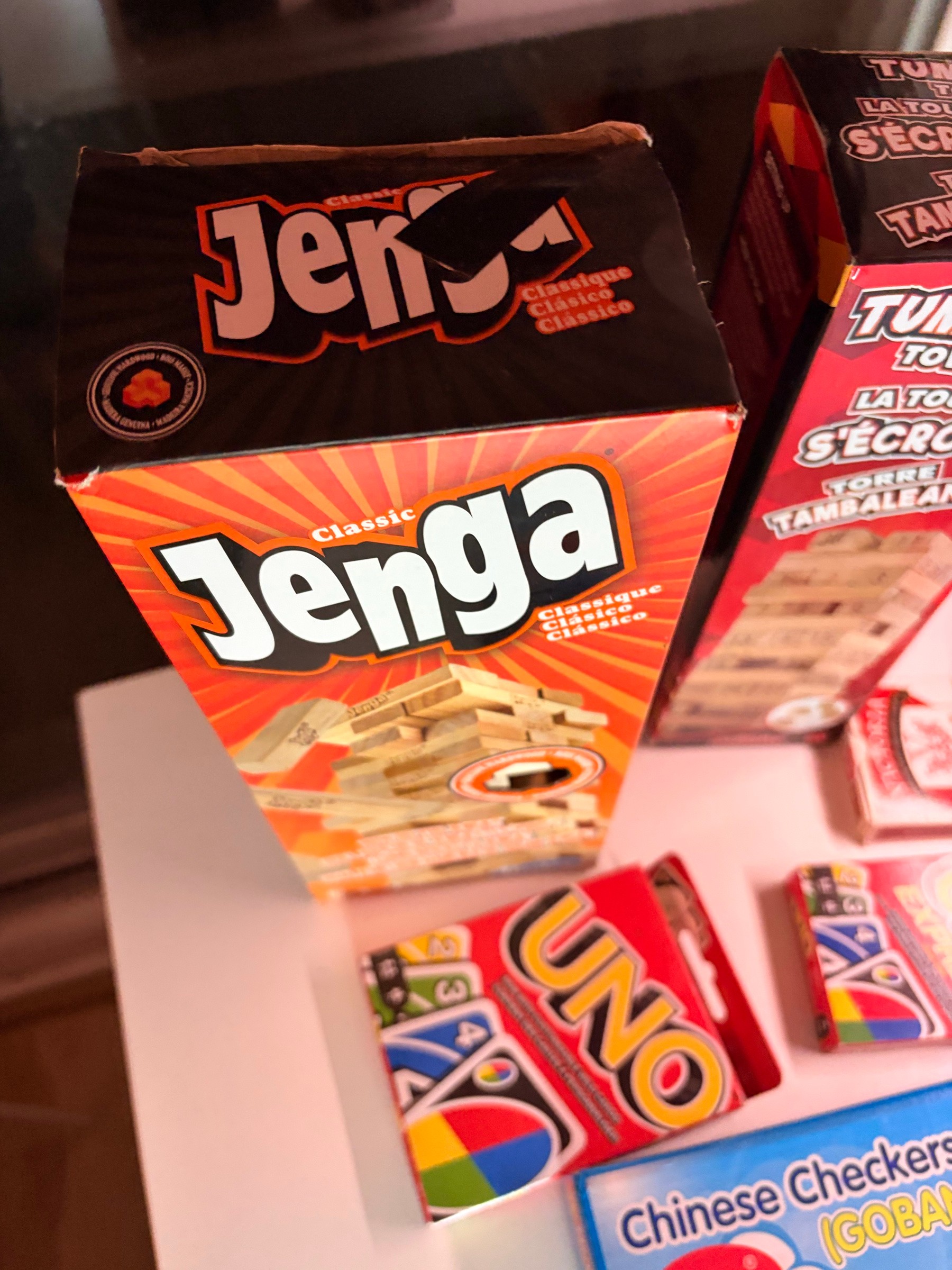 Board game & card game lot - Jenga, UNO, Chinese Checkers, more - photo 2