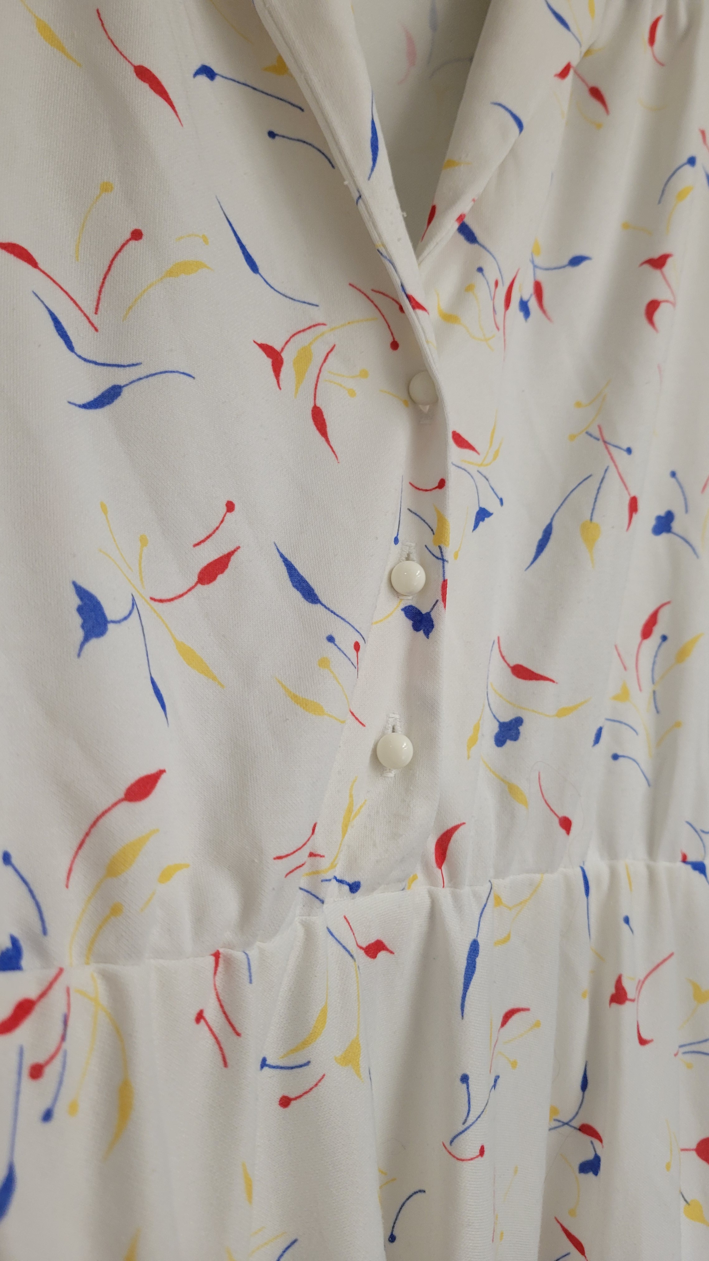 Size M white floral vintage dress - photo 2