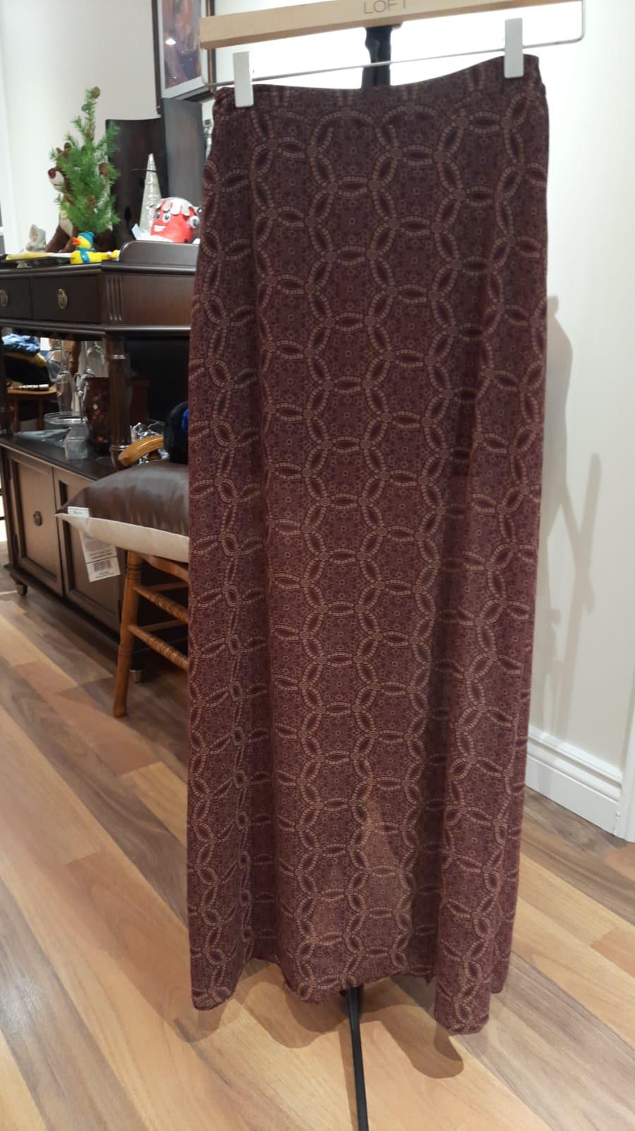 Forever 21 Boho Sheer Maroon Wrap Skirt
