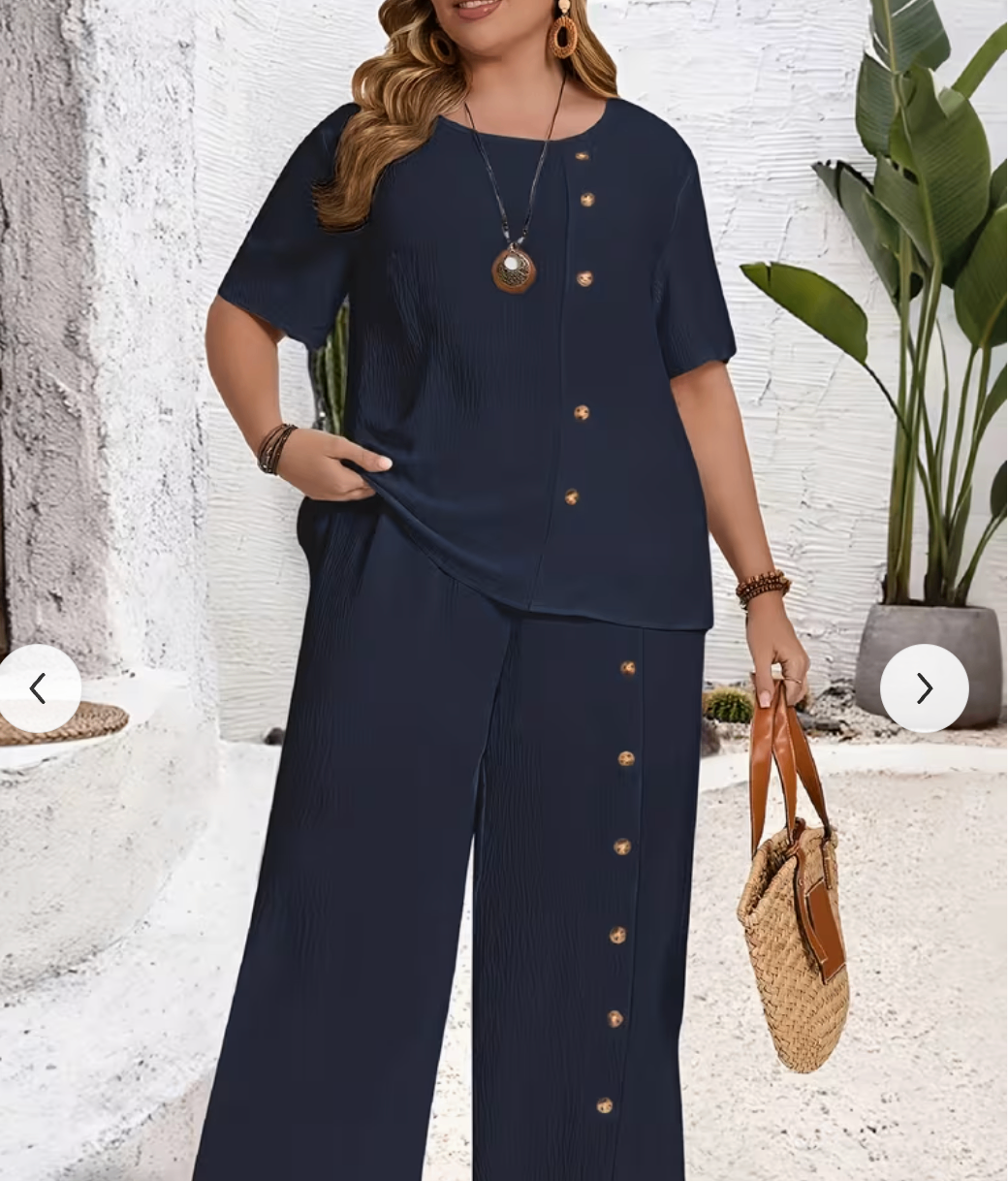 Ensemble Femme 2 pièces Haut Uni et Pantalon  XL - photo 4