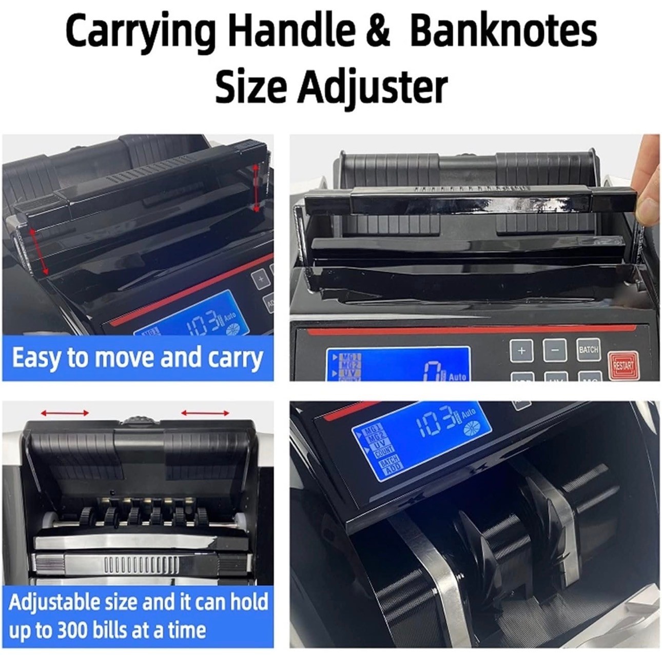 Money Counter Machine Bill Counter 5800D UV/MG Counterfeit 1000m - photo 5