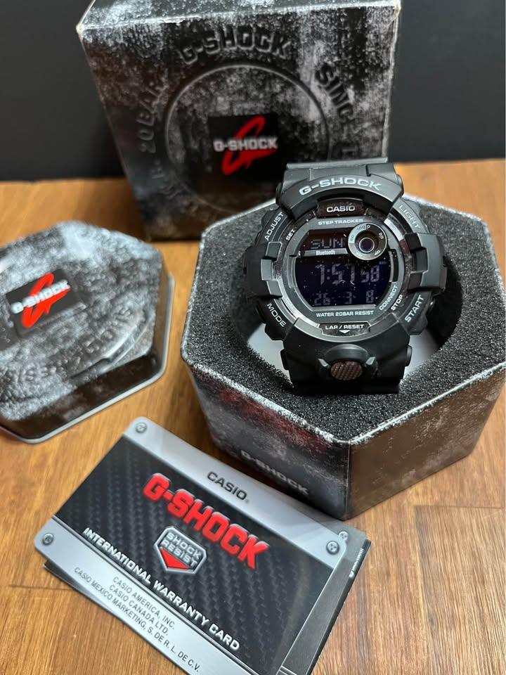 Casio G-Shock Power Trainer Resin Strap Watch with Black Dial