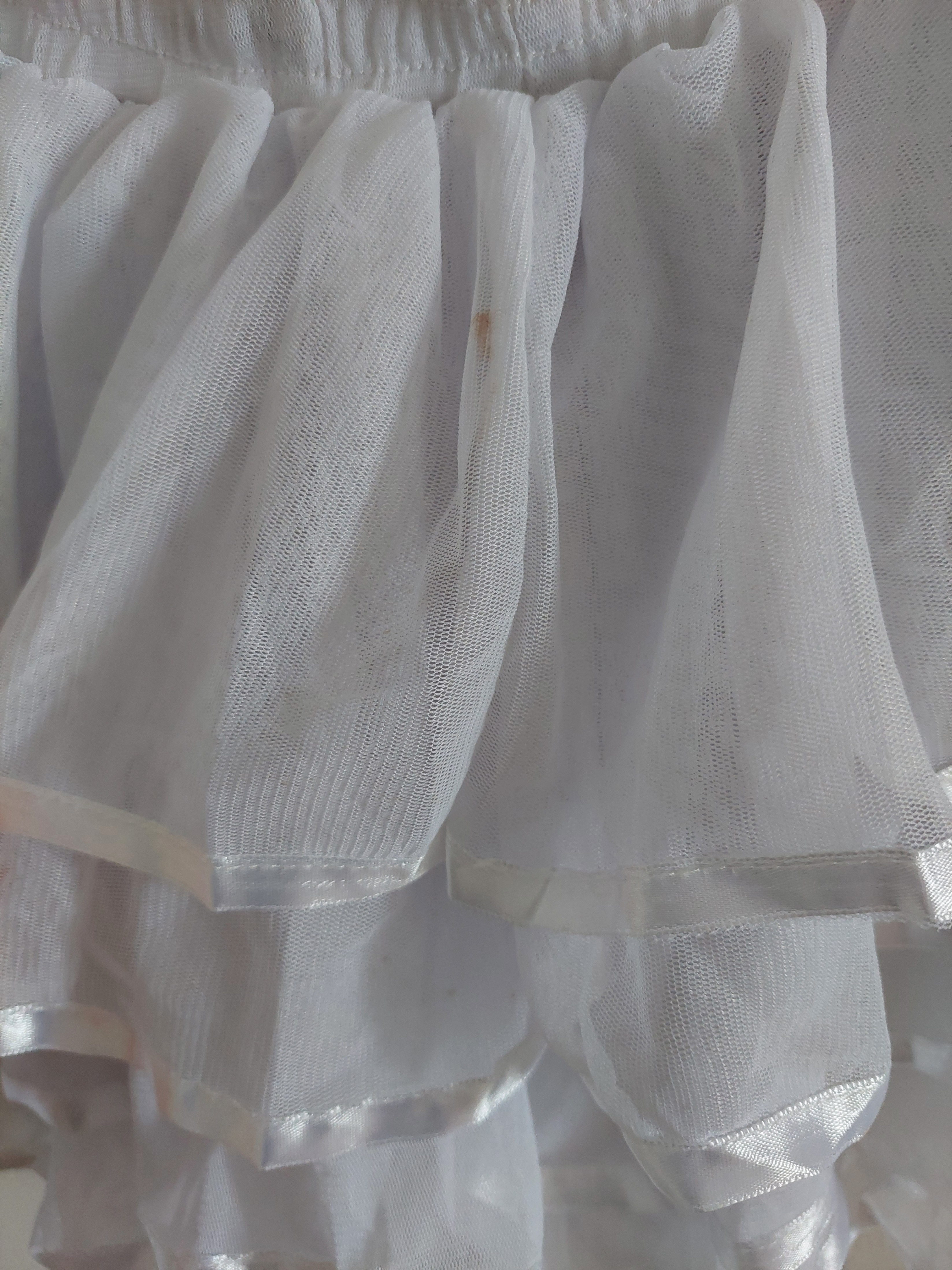 White Tutu Miniskirt Ballerina Princess Tulle Y2K - photo 3