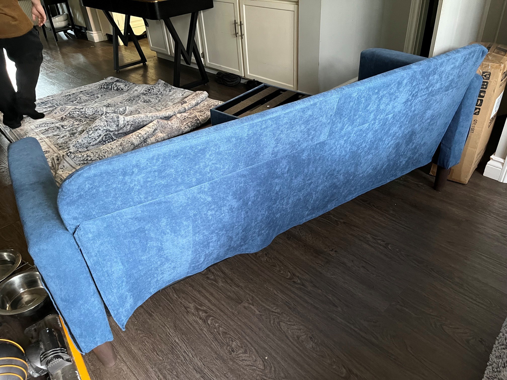 Blue Couch NEW but missing cushions - See Photos & Ad for Info - photo 4