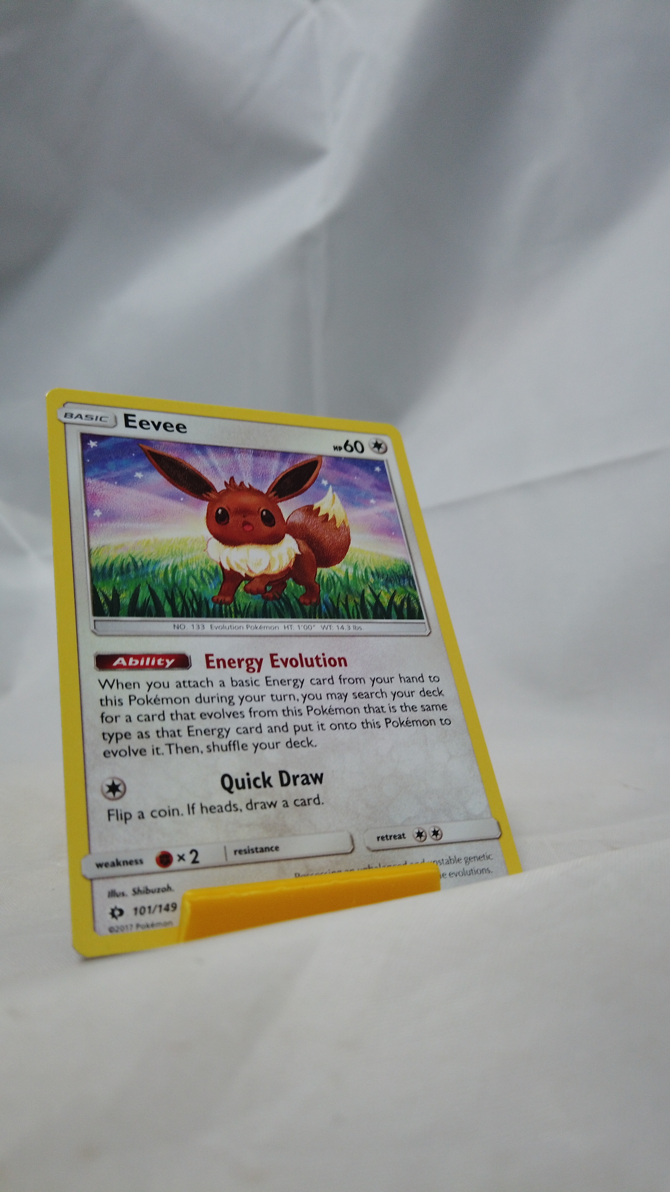 Pokemon Eevee 101/149 Sun & Moon Base Set Card Common LP