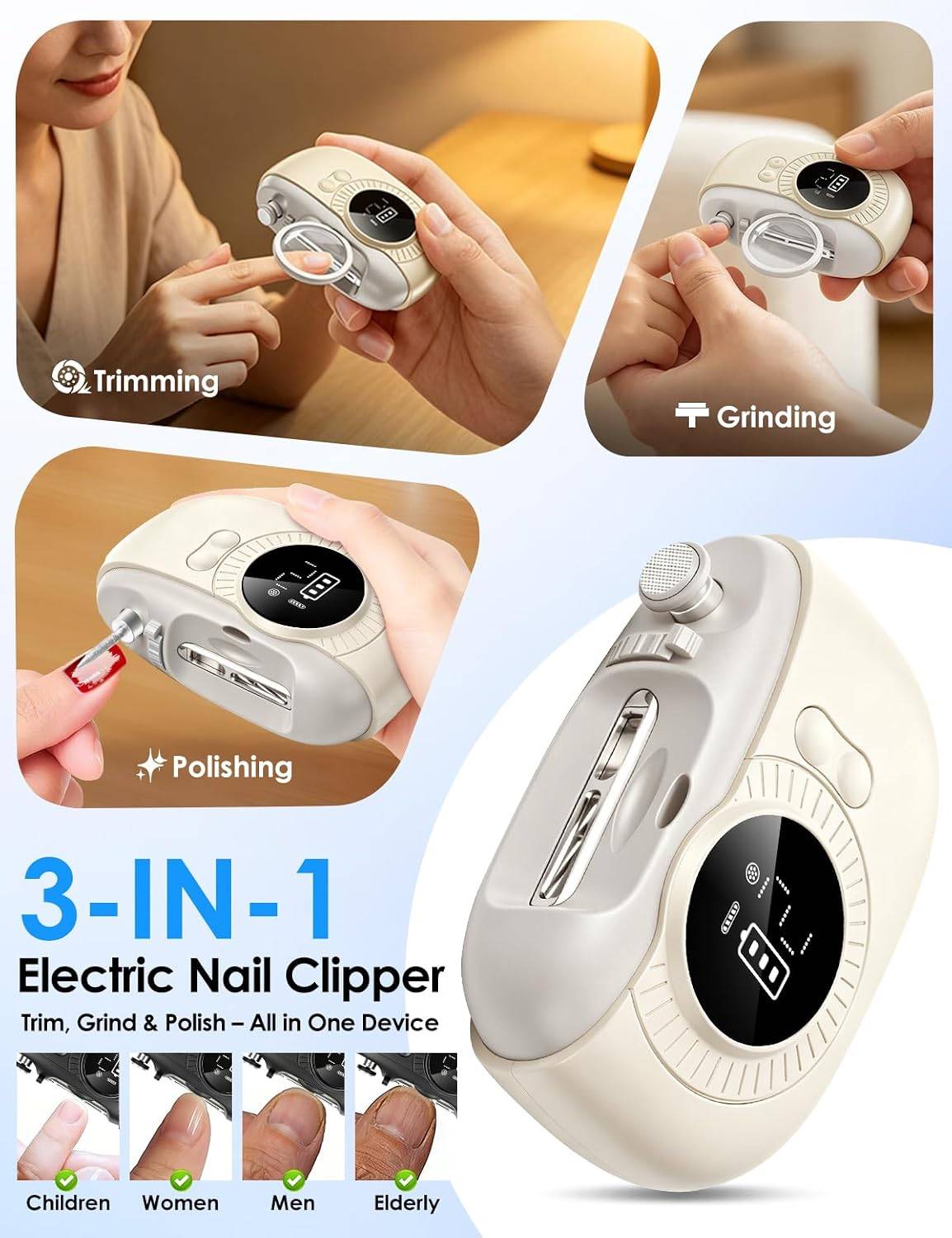 Electric Nail Clipper 3 in 1 - photo 2