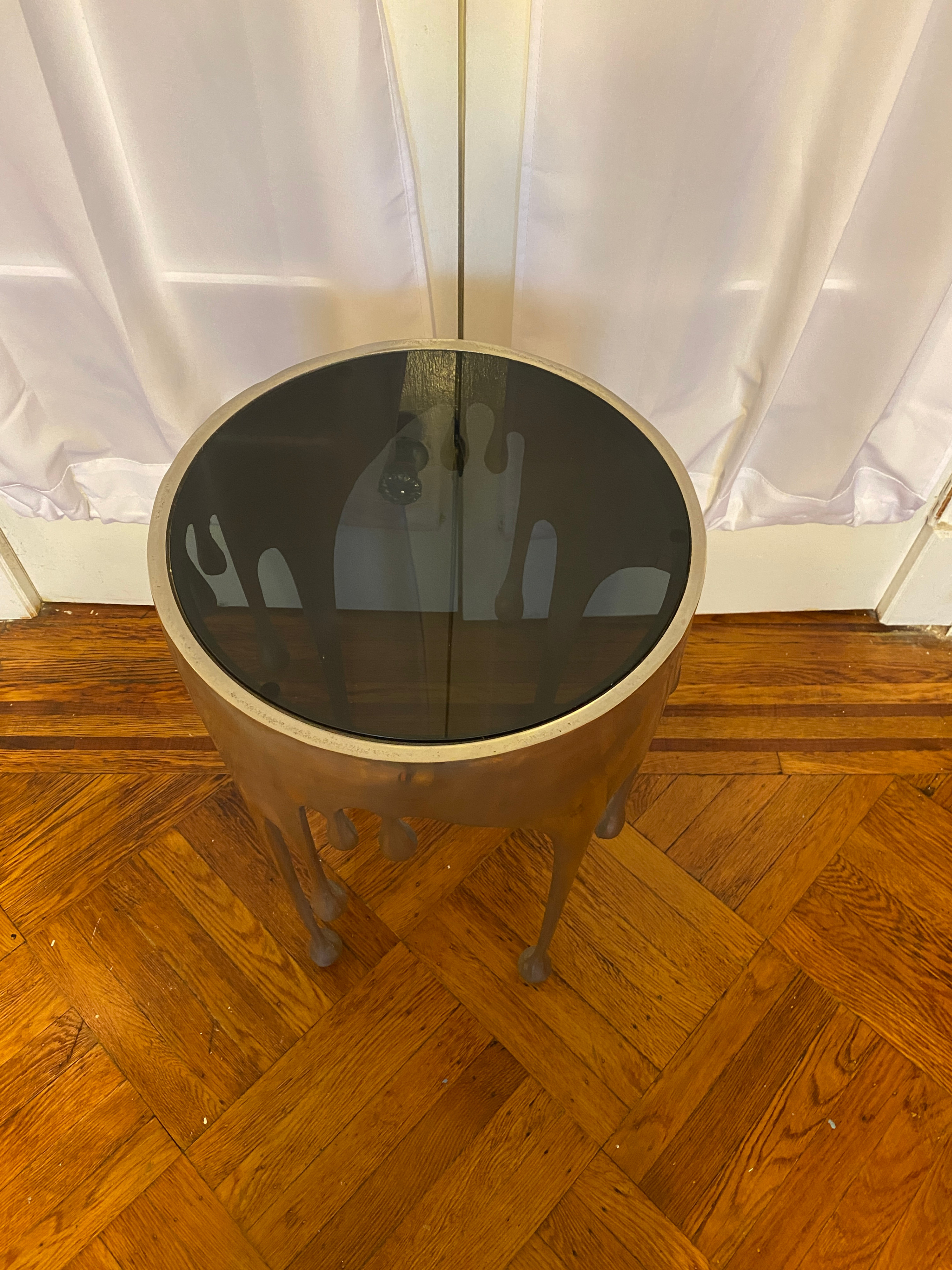 Deco 79 Side Table Melting Design & Shaded Glass Top - photo 2