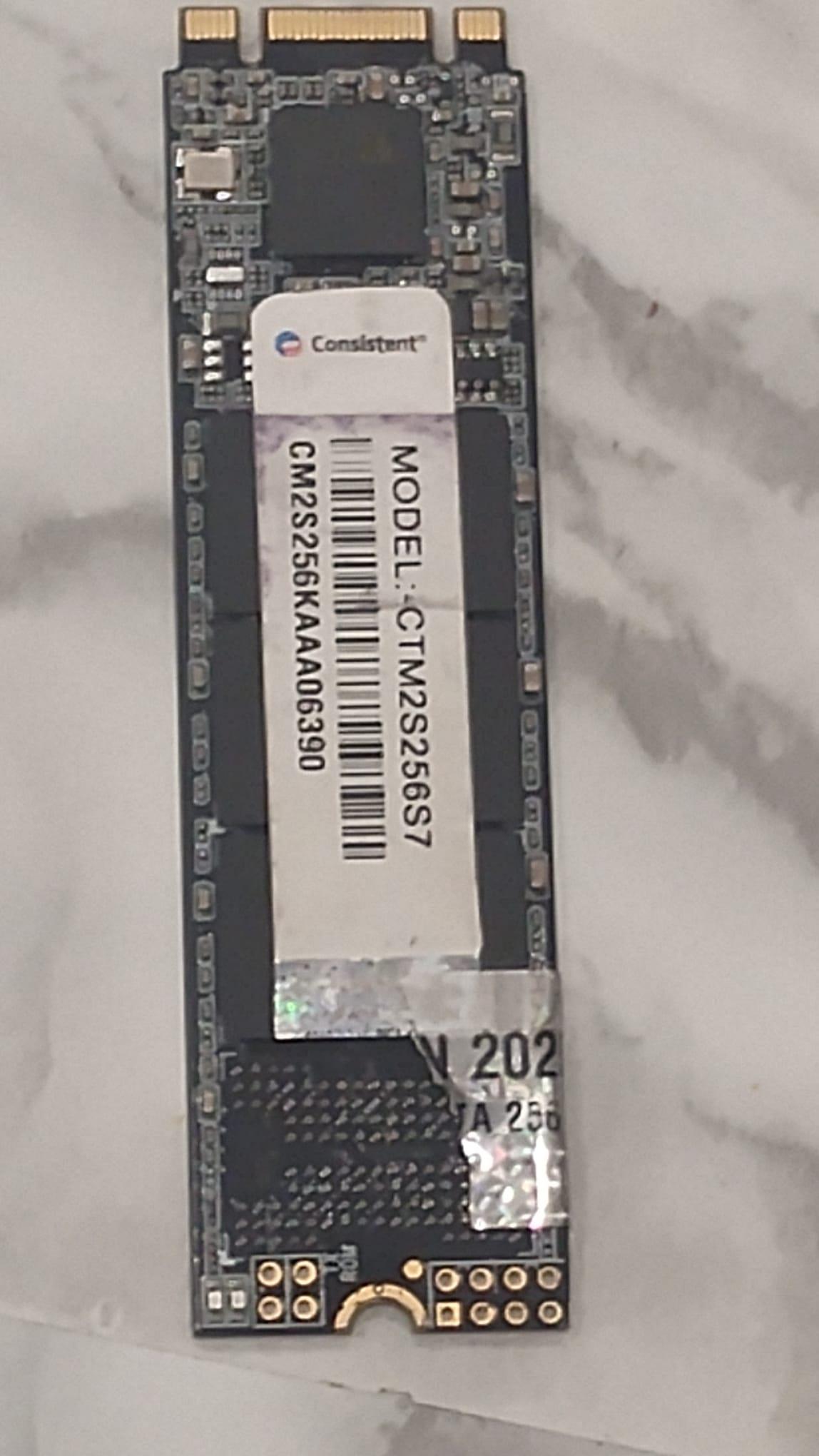 Consistent M2 2280 SATA SSD 256 GB B plus M Key