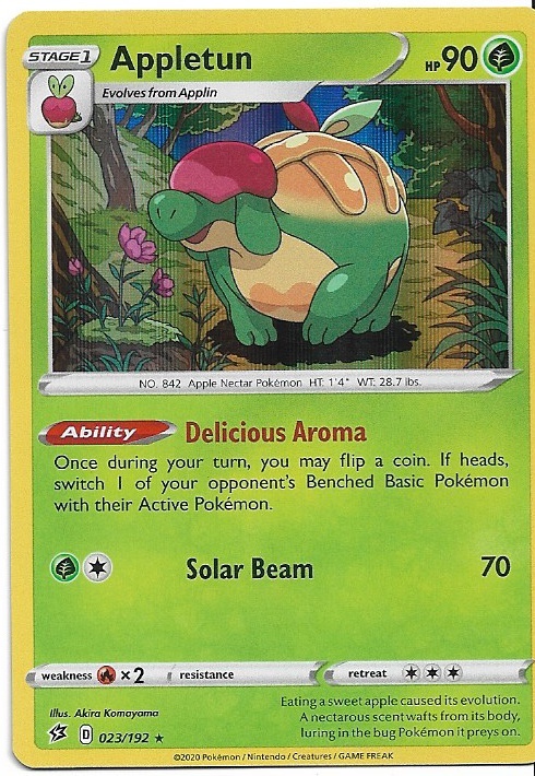 Pokemon Appletun 023/192 Rebel Clash Holo LP