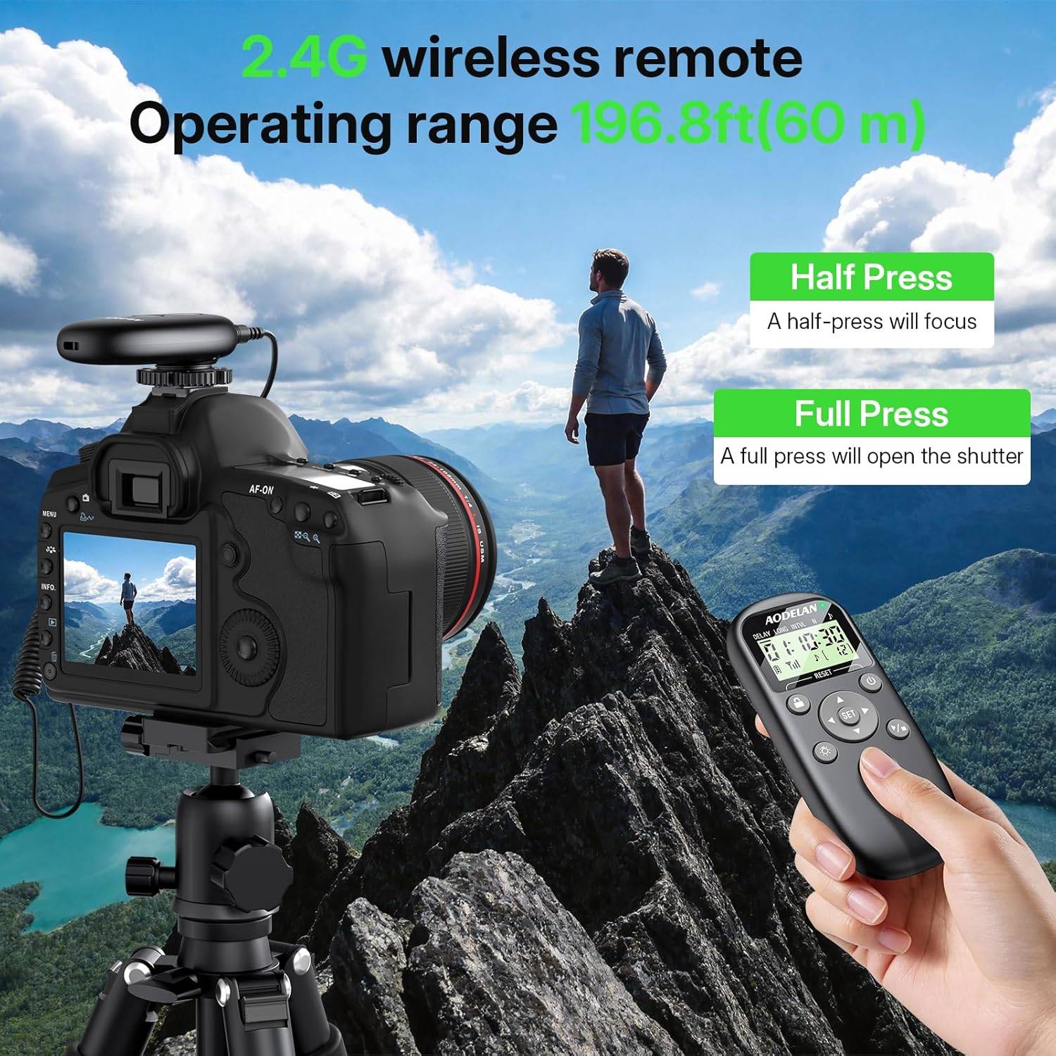 AODELAN Rechargeable Camera Timer Intervalometer Remote for Sony - photo 4