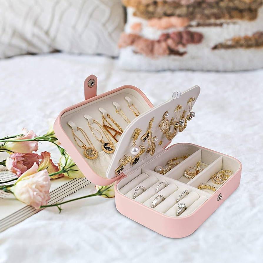 Jewellery Travel Earing Ring Necklace Jewelry Storage Box - photo 5
