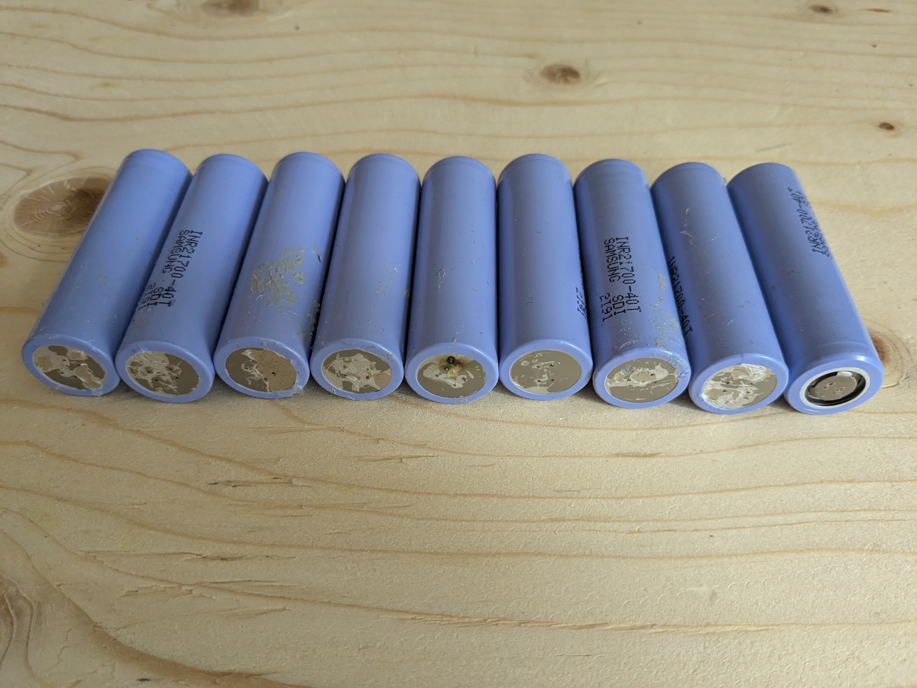 9 Samsung 21700 4.0Ah INR21700-40T batteries - photo 3